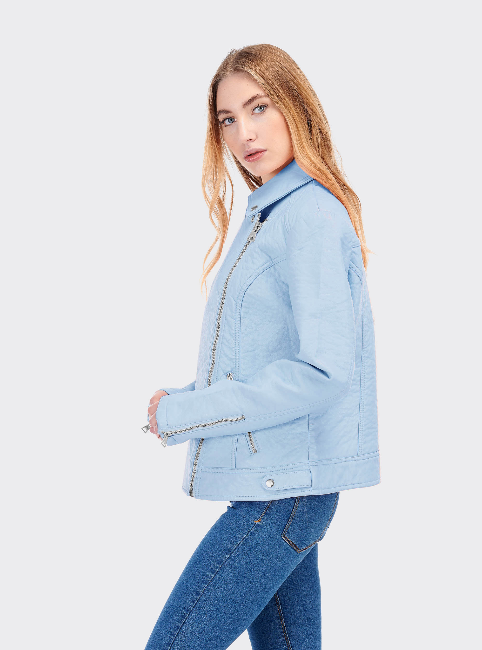 Giubbotti donna similpelle effetto bubble, AZURE