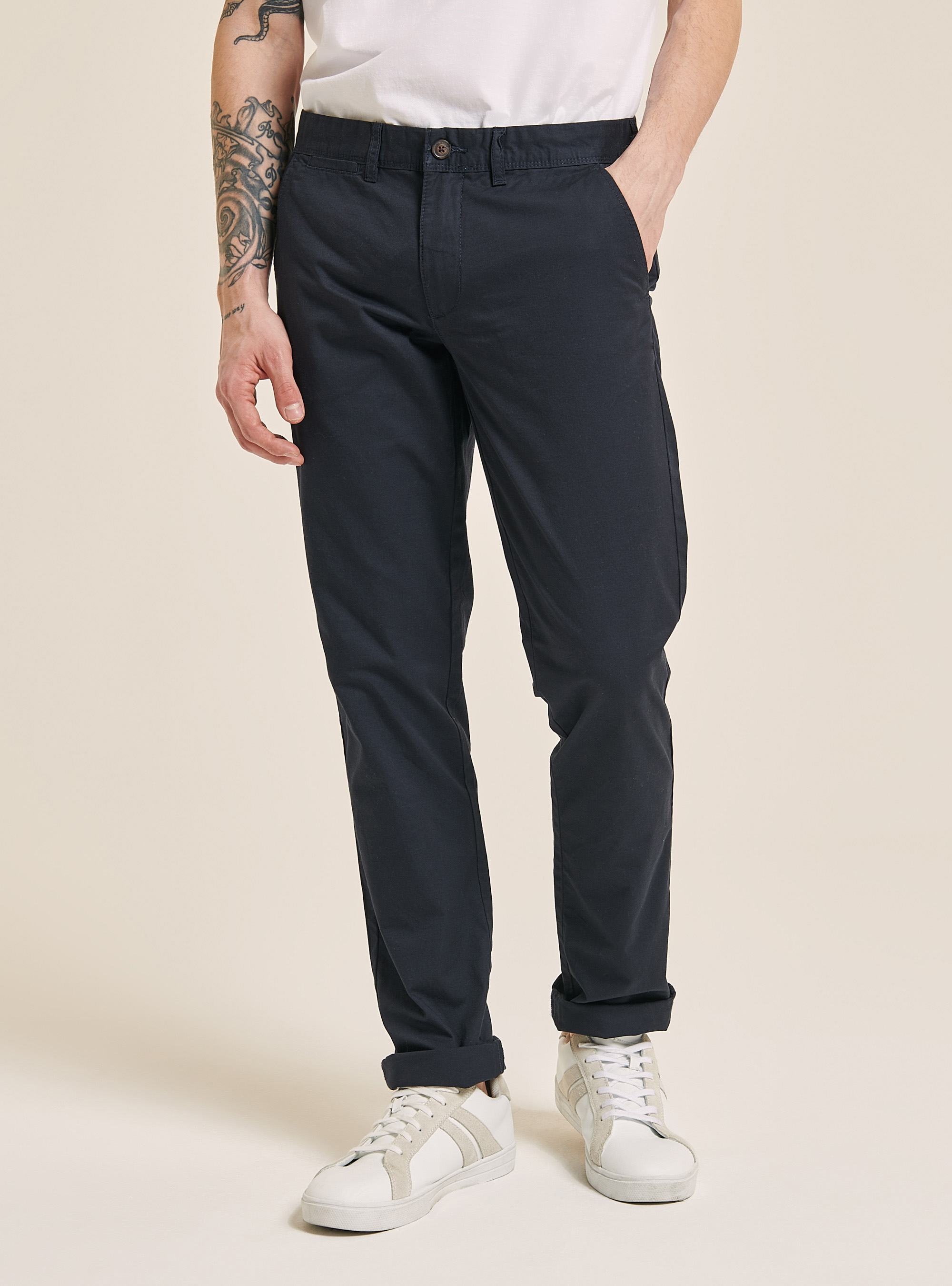 Twill chinos, C2222 NAVY