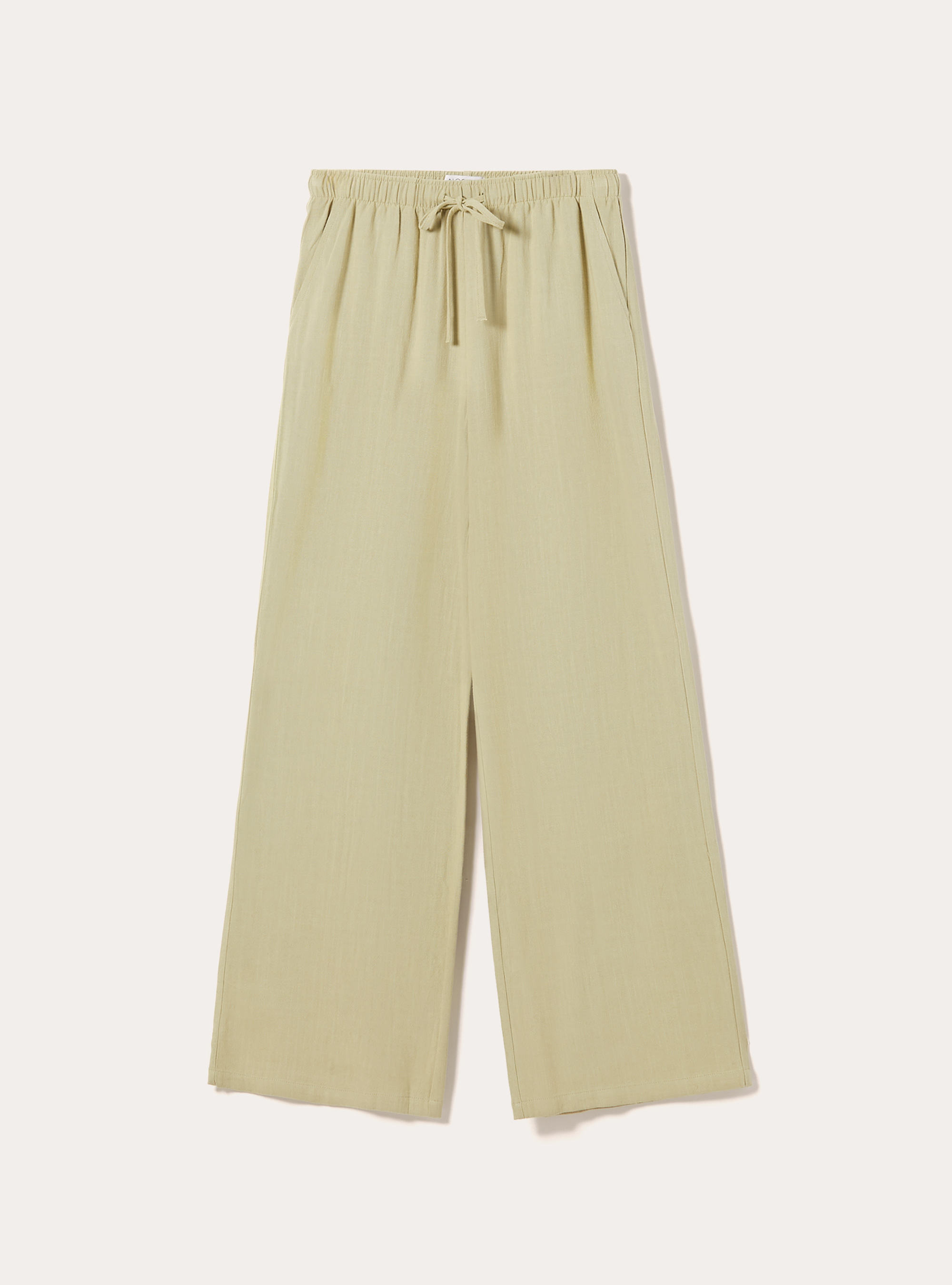 Linen blend palazzo trousers, KY3 KAKY LIGHT