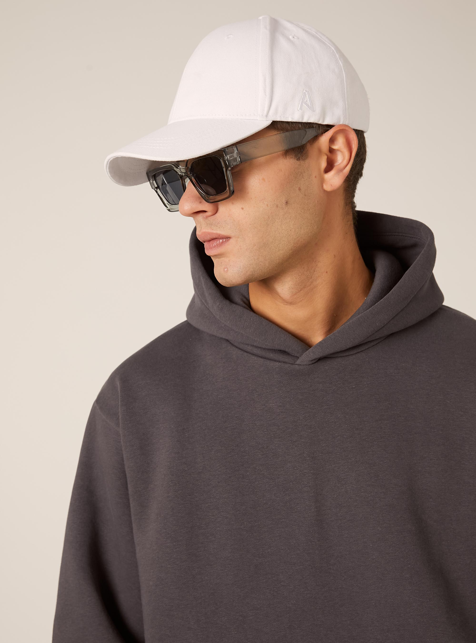 Boxy fit hoodie, GY1 GREY DARK