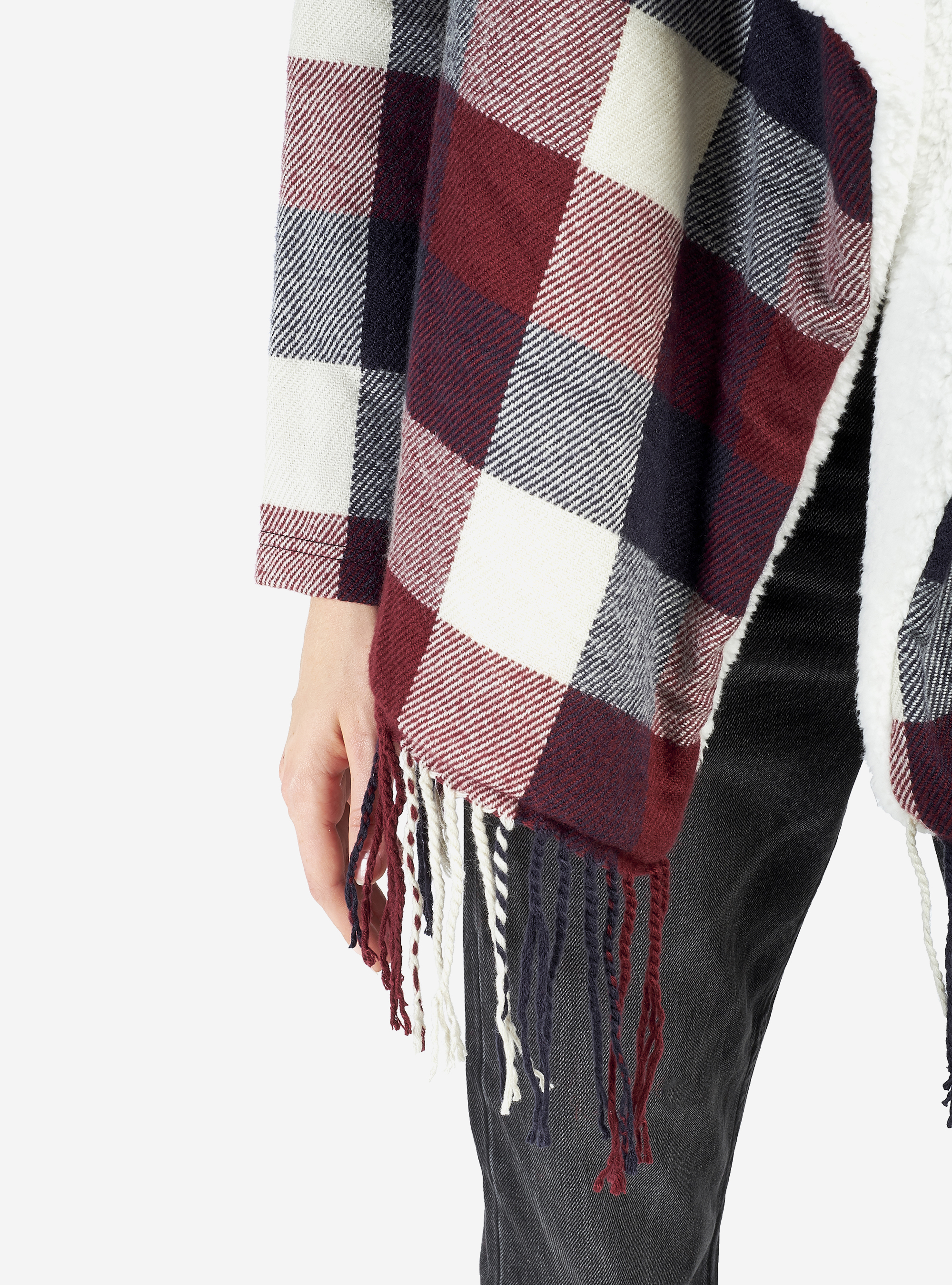 JACKET WITH FRINGES, OFF-WHITE