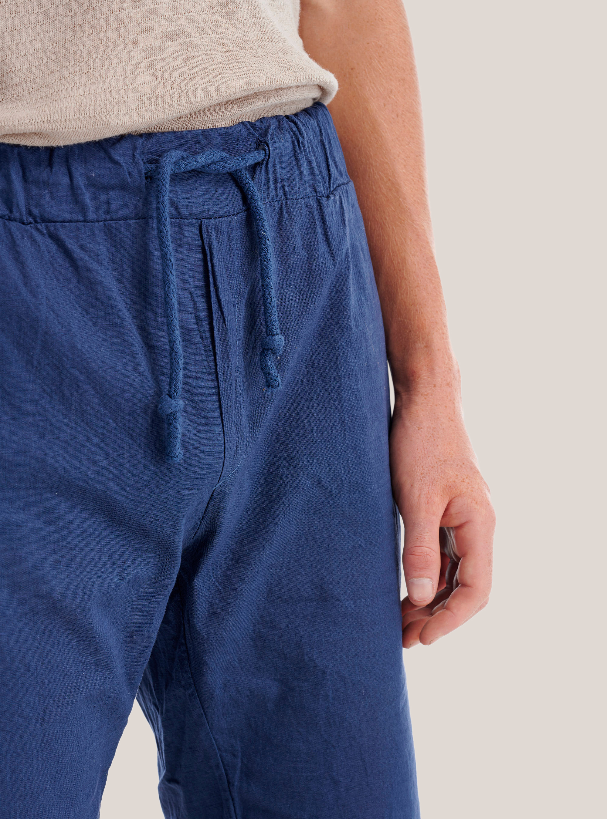 One color Bermuda, BLUE NAVY