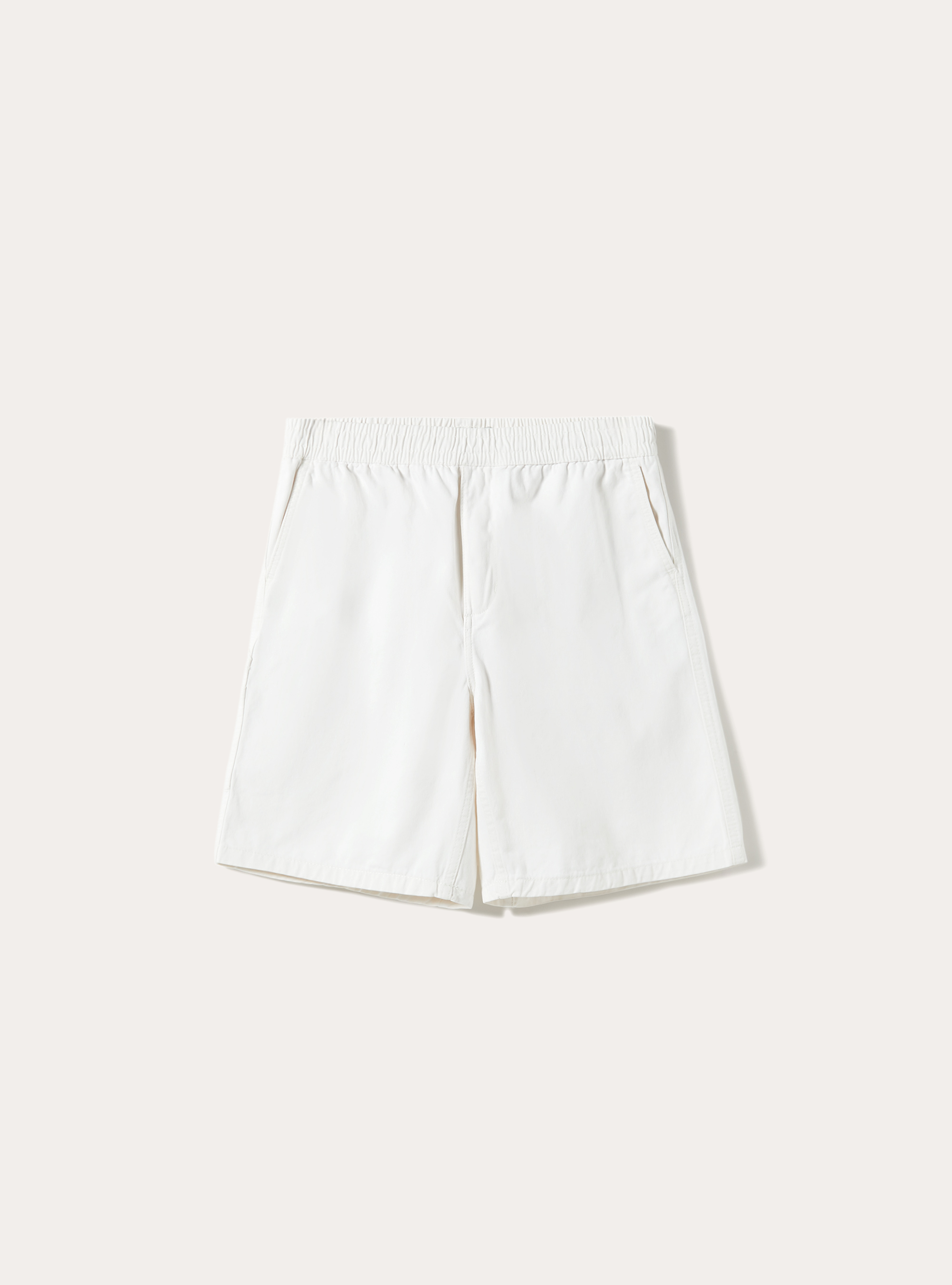 Carpenter Bermuda shorts with elasticated waist, WH1 OFF WHITE
