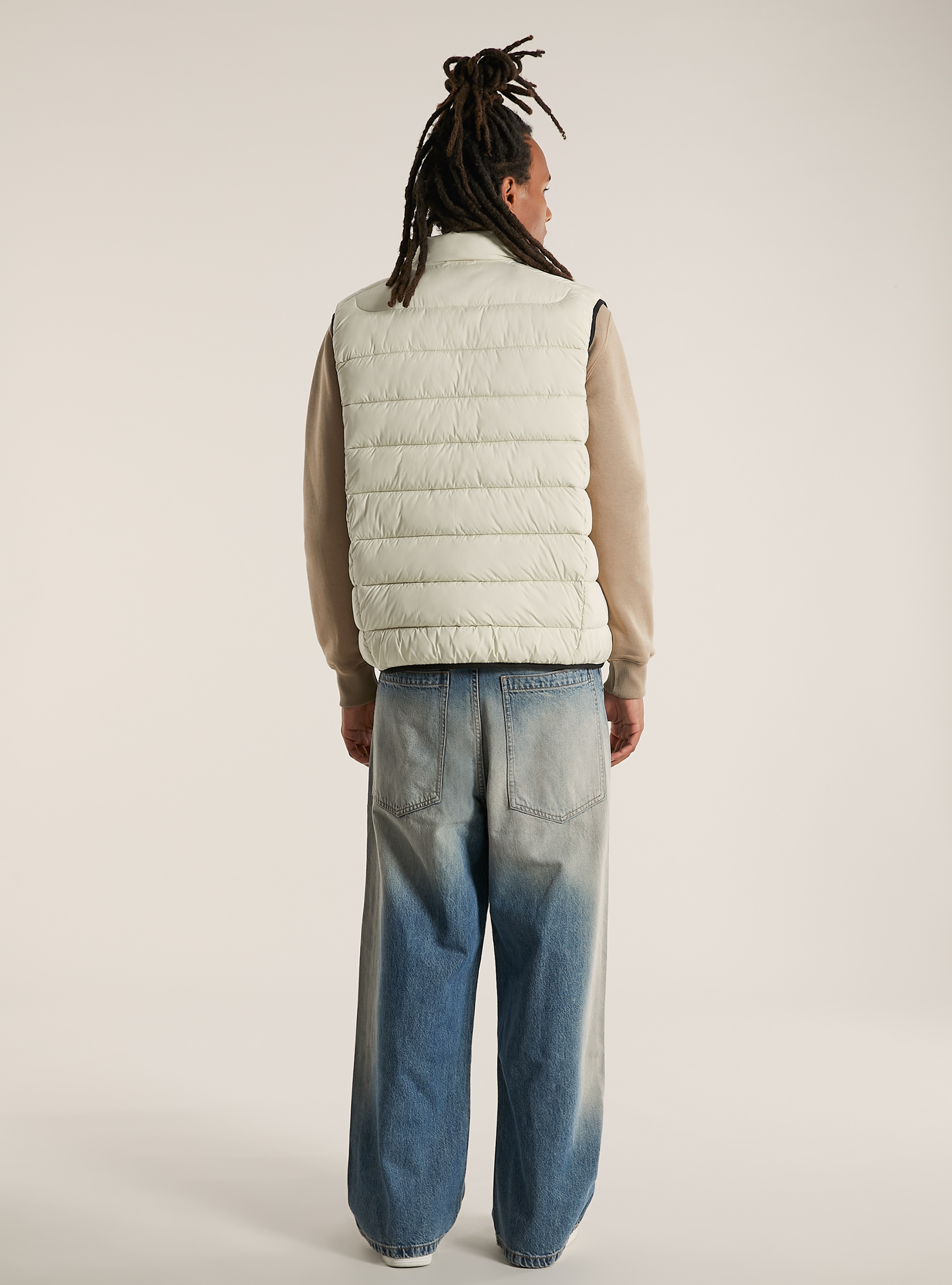 Padded sleeveless jacket, CR3 CREAM LIGHT