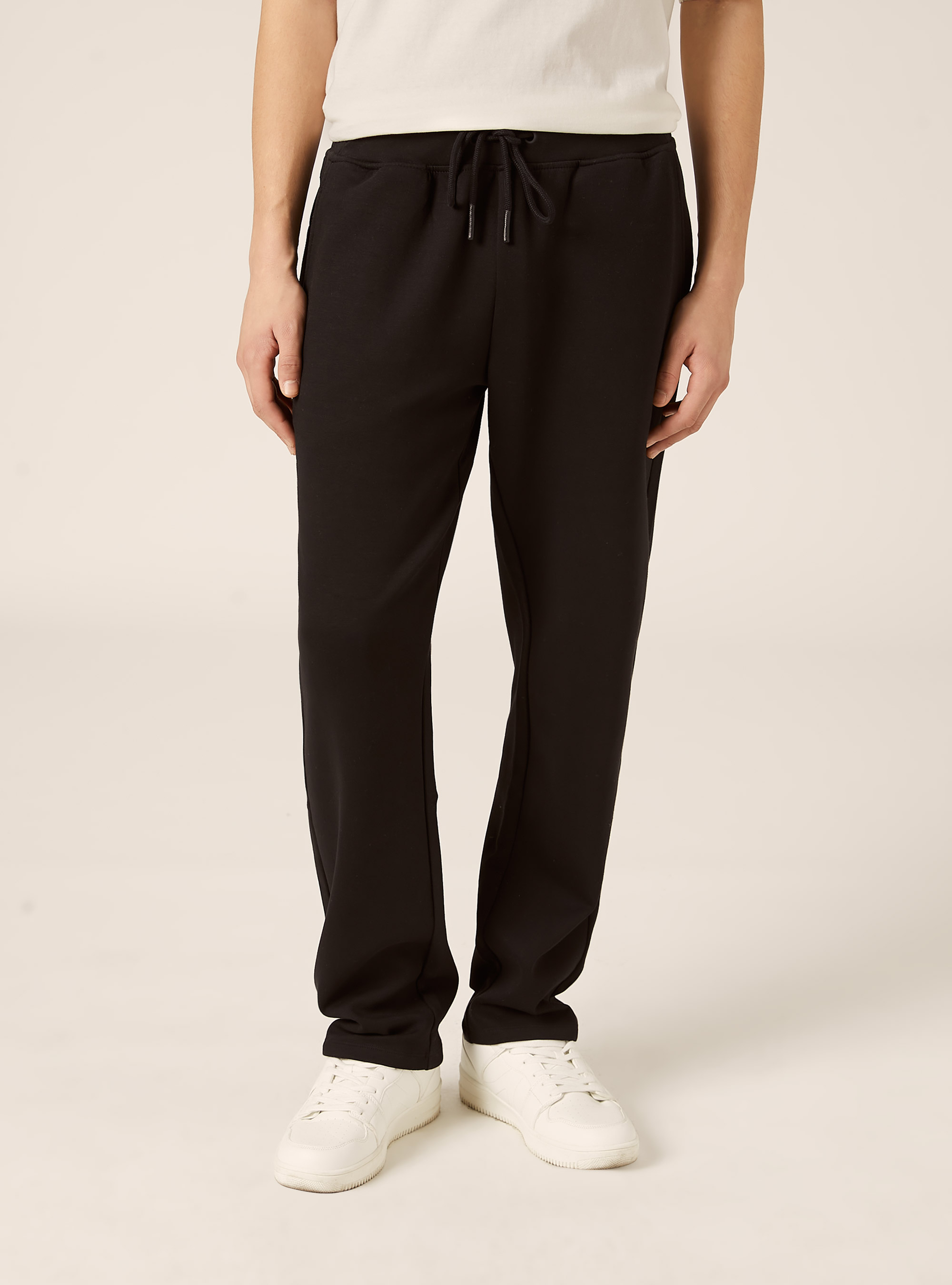 Pantaloni jogger tecnici soft touch, BK1 BLACK