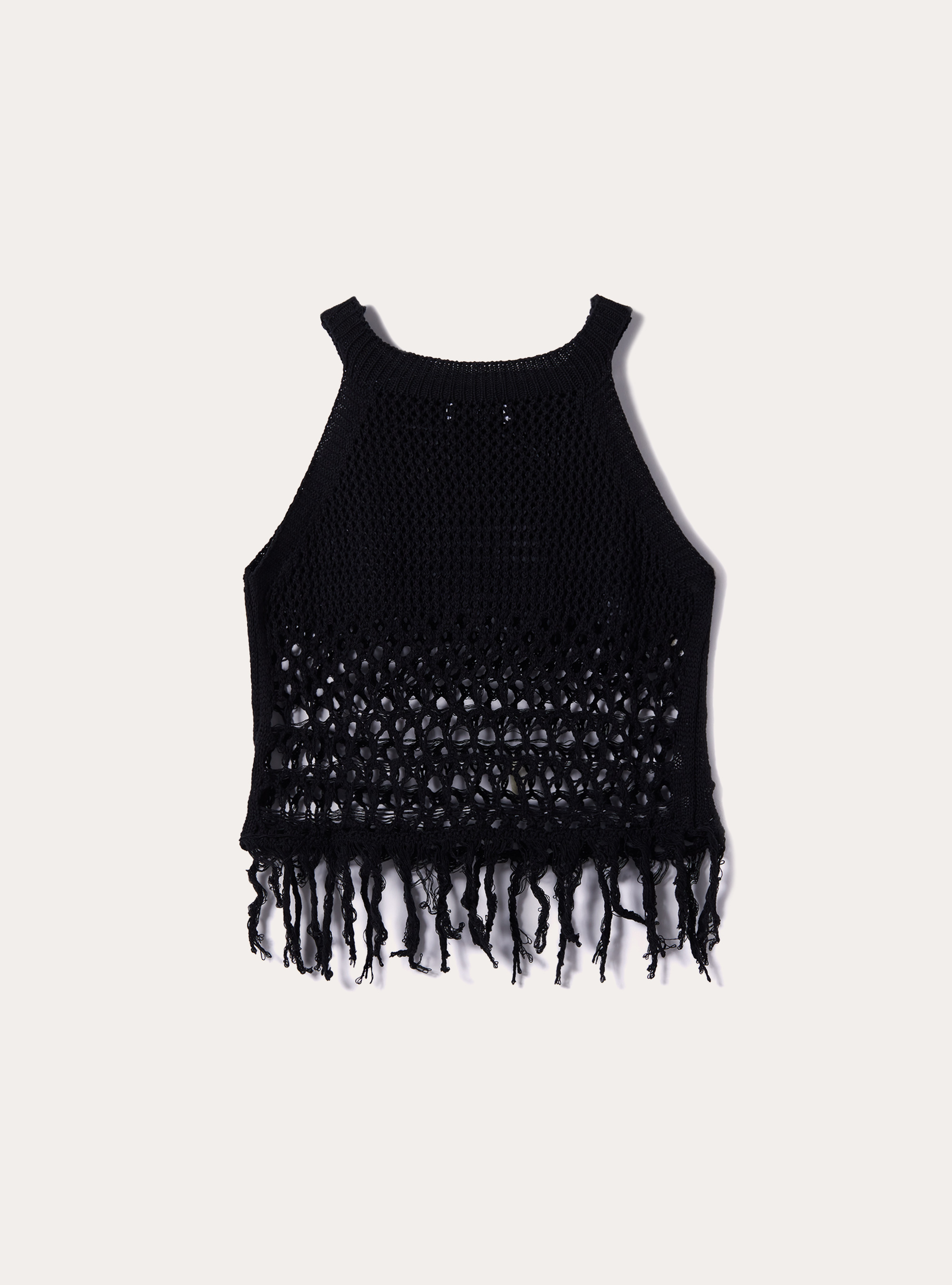 Crochet top with fringes