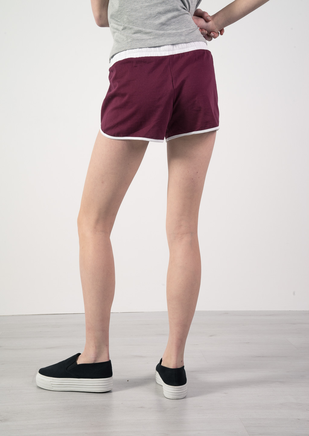 Pantalones cortos de dos tonos, C3330 BORDEAUX