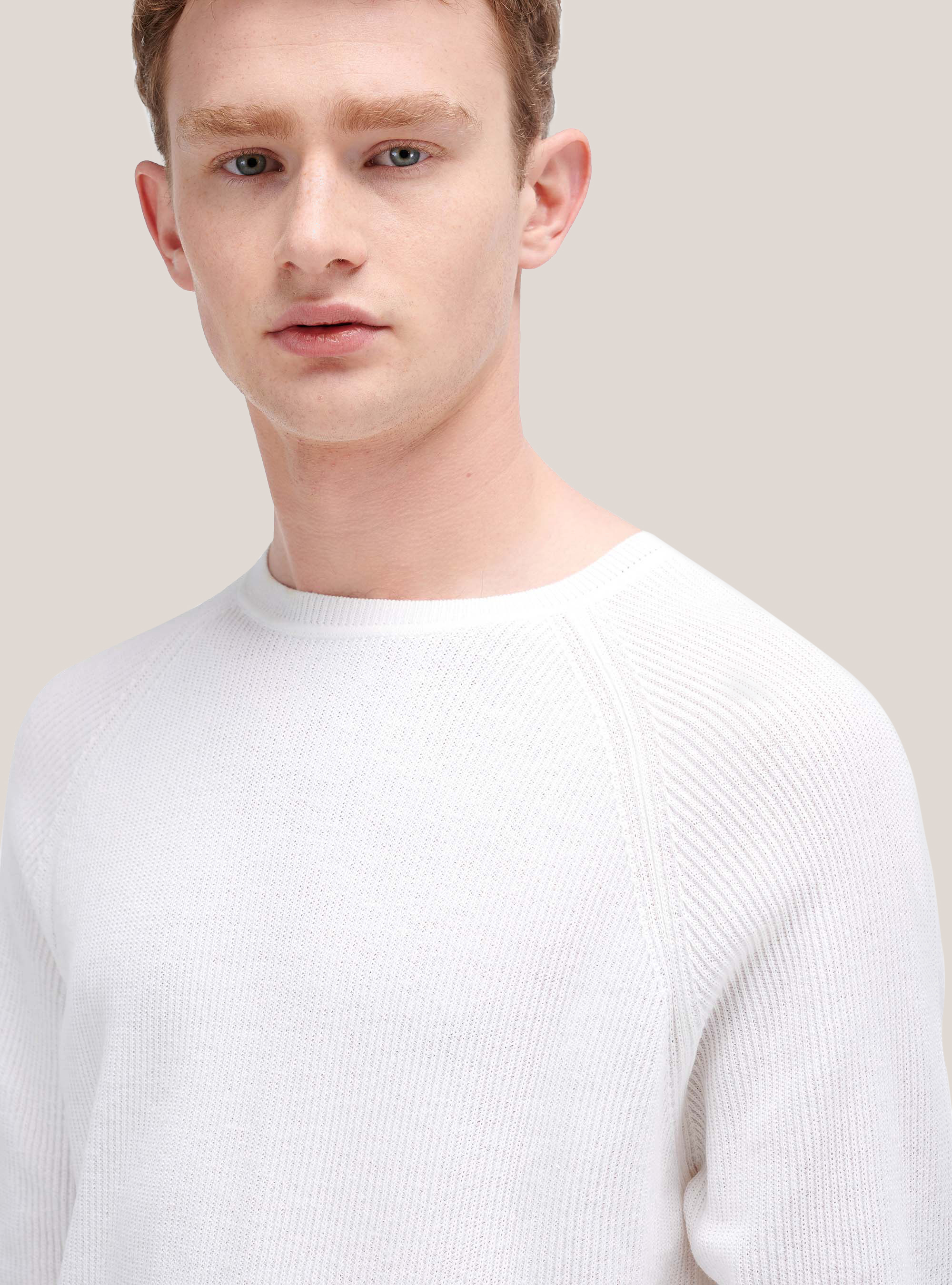 Pullover costa inglese, BIANCO