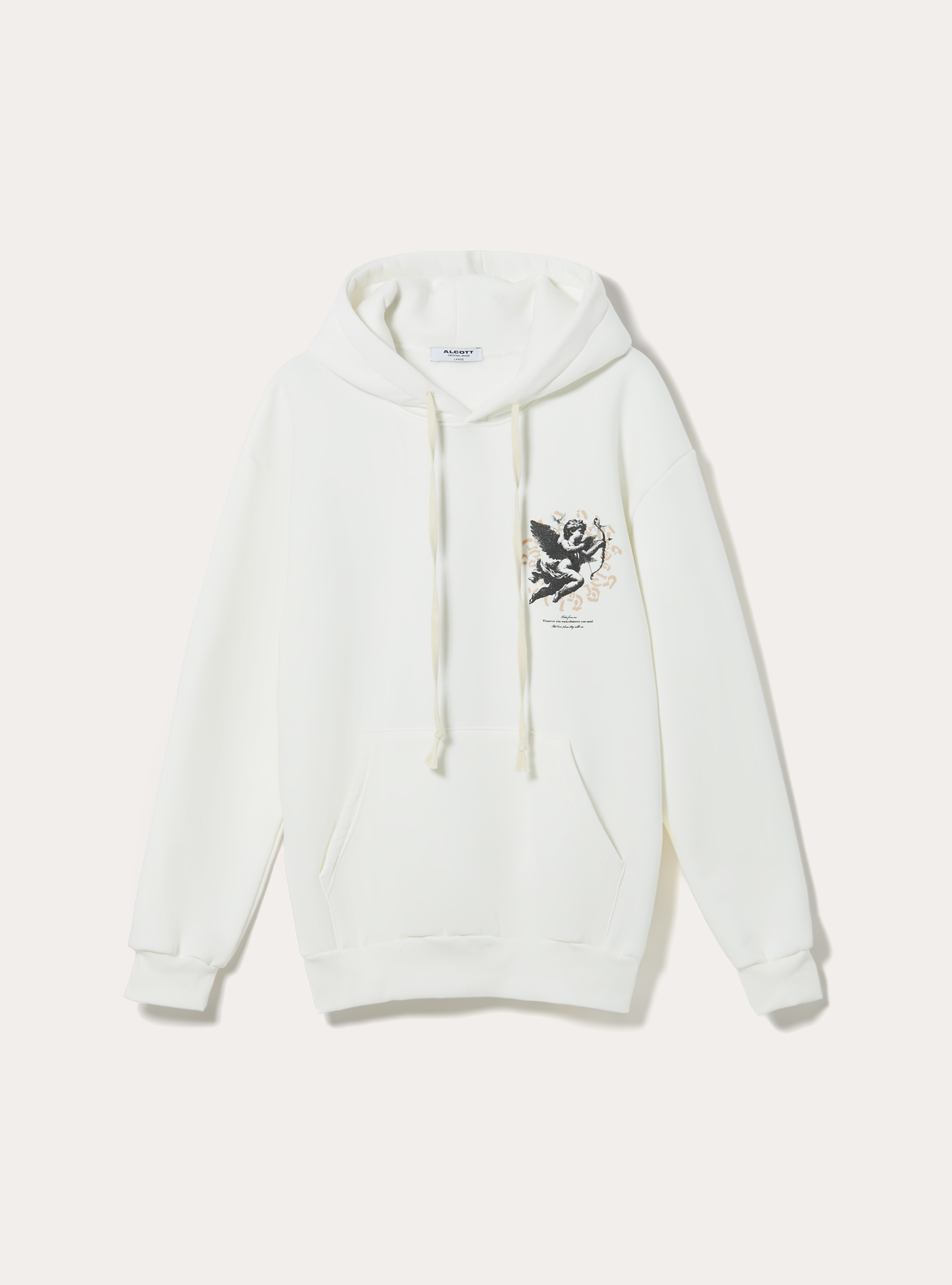 Felpa con cappuccio con stampa Angels, WH2 WHITE