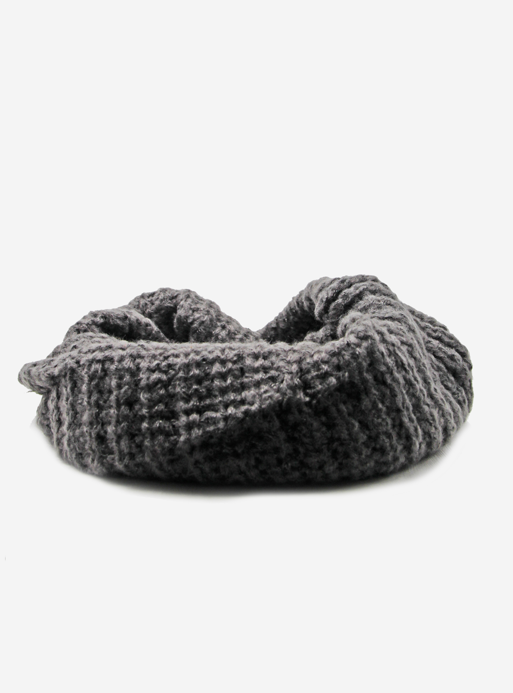 Collo basico in maglia, GREY MELANGE