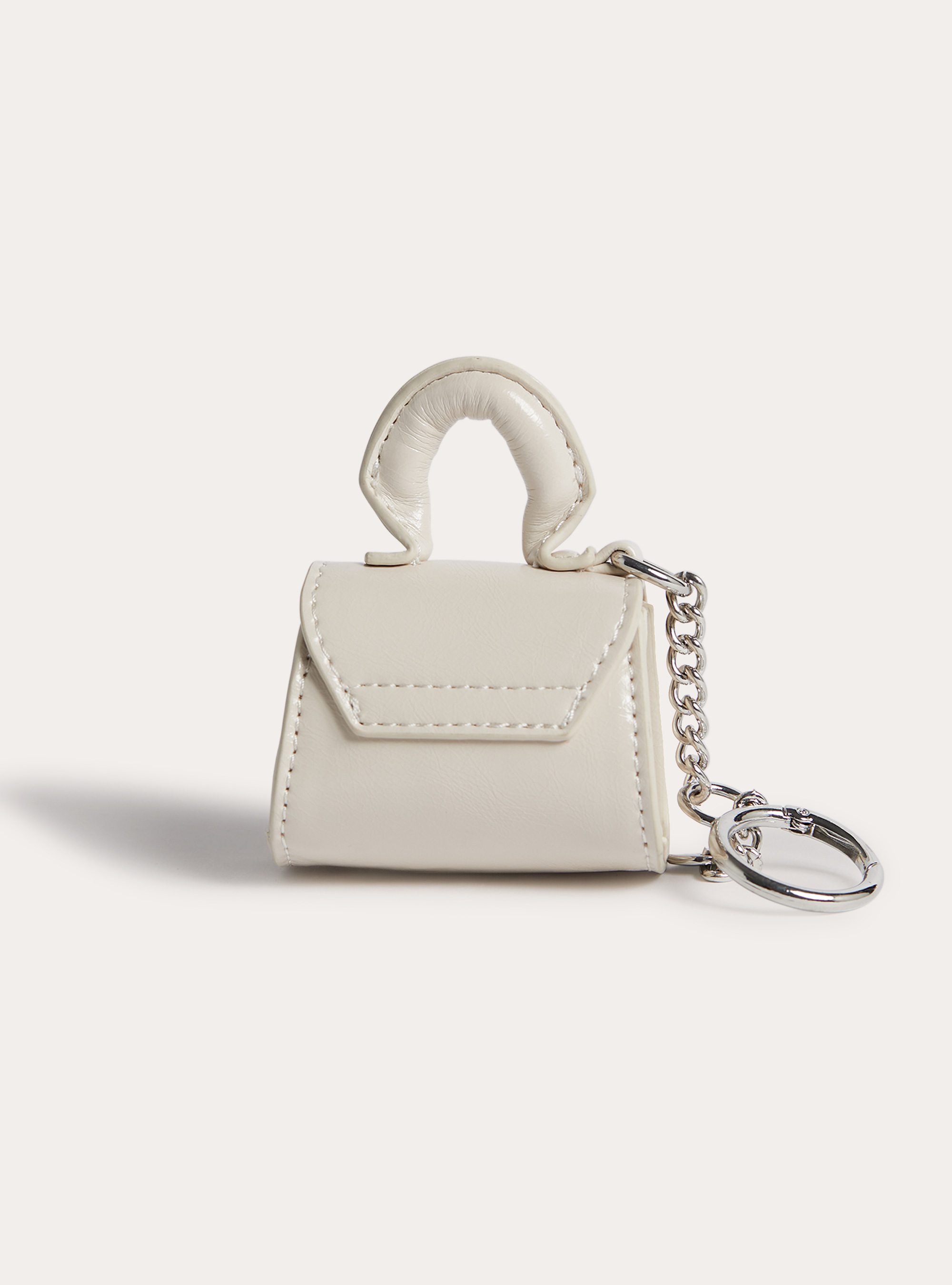 Mini bag-shaped keyring, WH3 WHITE