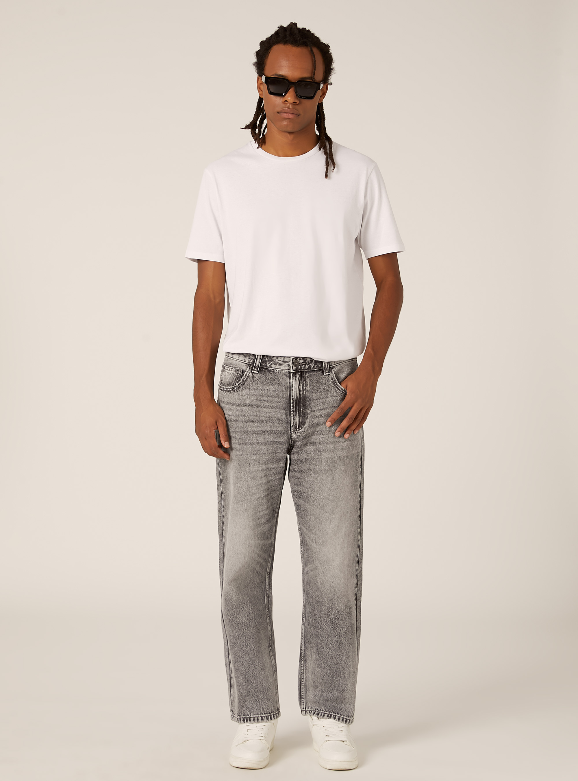 Jeans tapered fit, D00G GREY