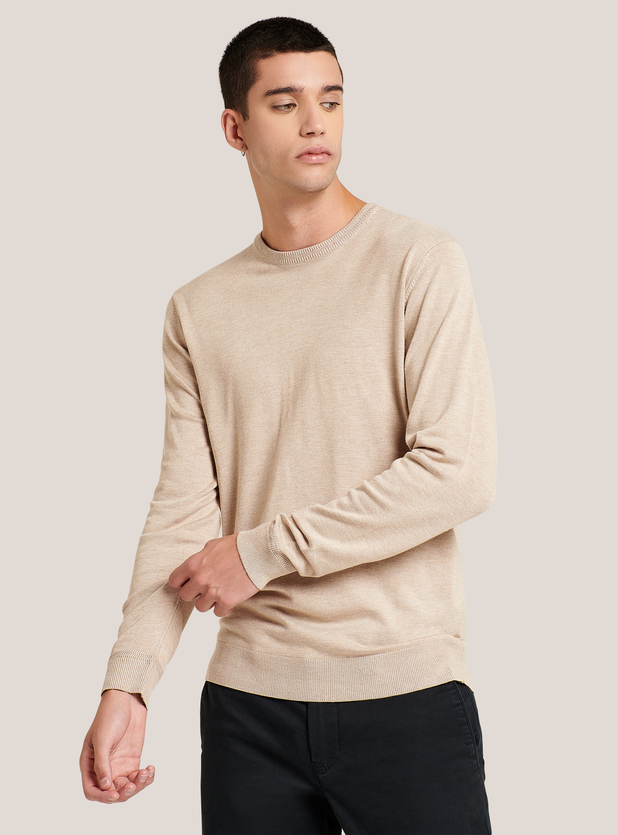 ALCOTT Pullover Girocollo Tinta Unita Slim Fit Ultralight Uomo ALCOTT Pullover Girocollo Tinta Unita Slim Fit Ultralight Uomo