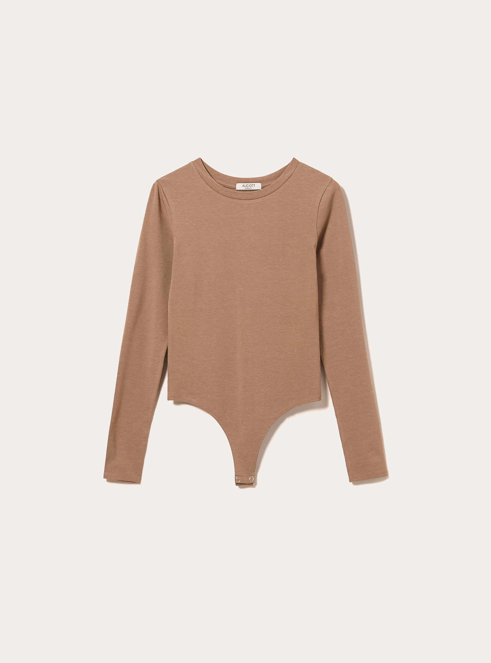 Long-sleeved bodysuit, BR3 BROWN LIGHT