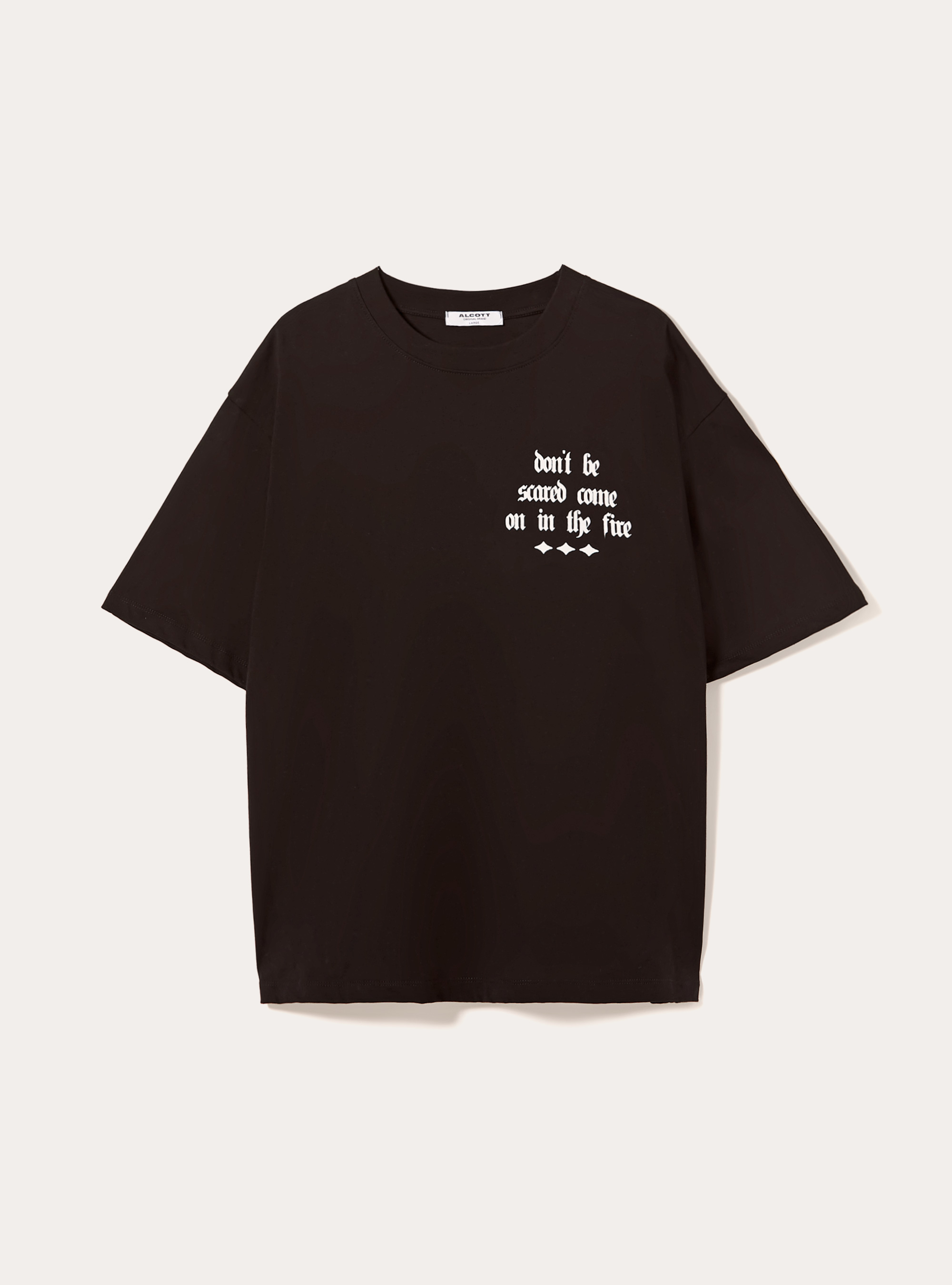 Boxy fit T-shirt with POP STATEMENT print, BK1 BLACK