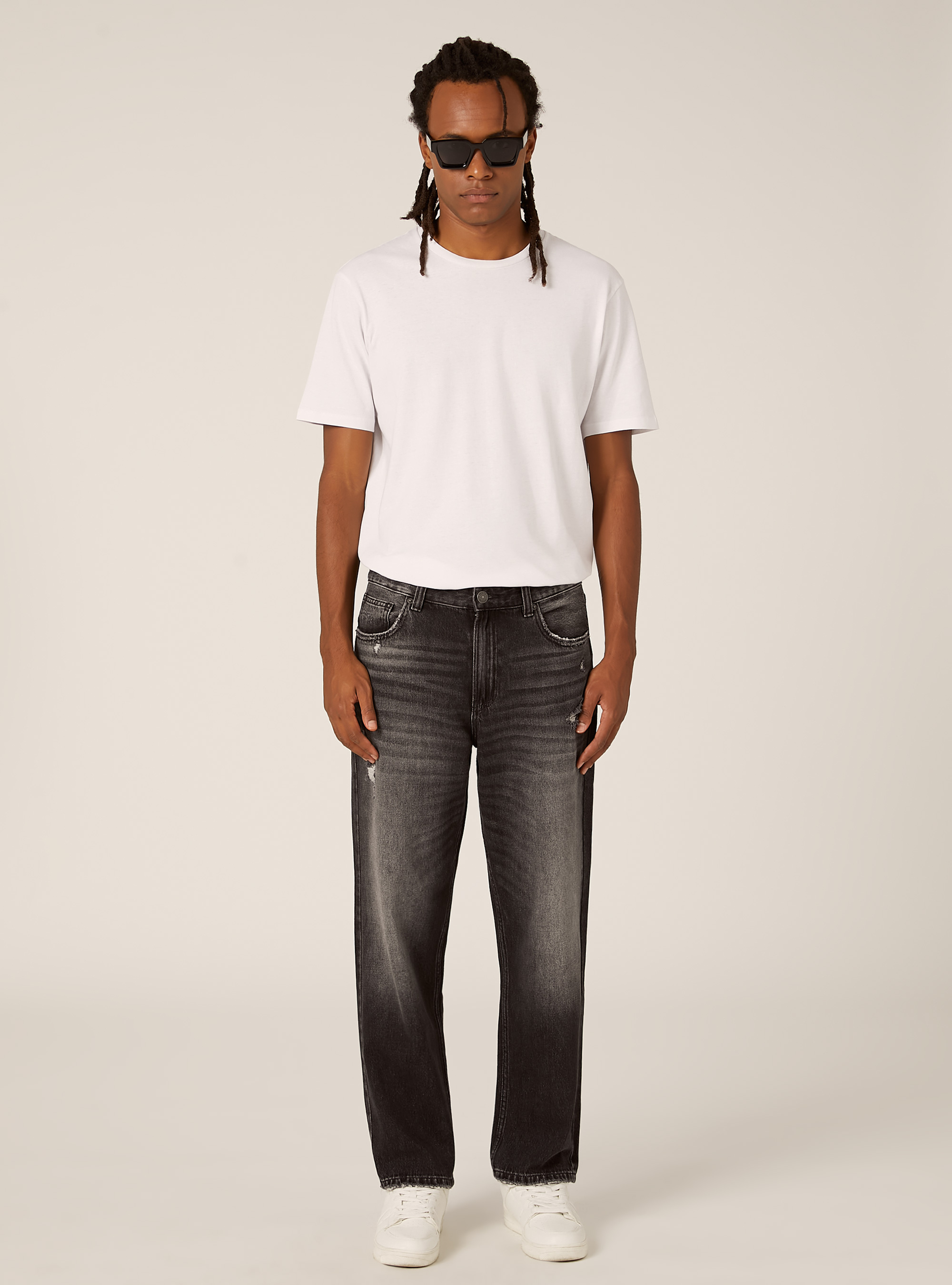 Vaqueros de corte cónico, D000 BLACK