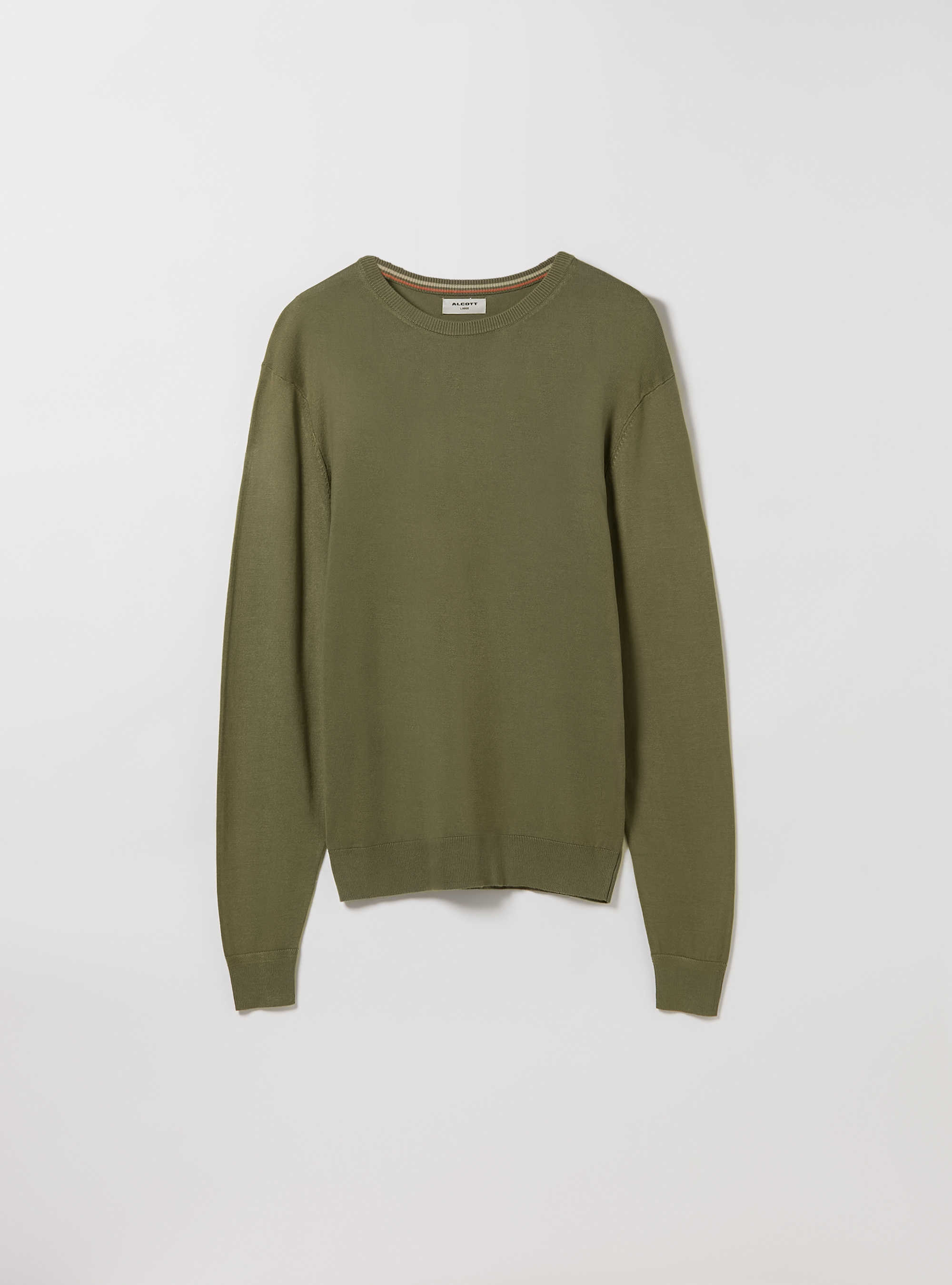 Round-neck pullover made of sustainable viscose Ecovero, KY2 KAKY MEDIUM