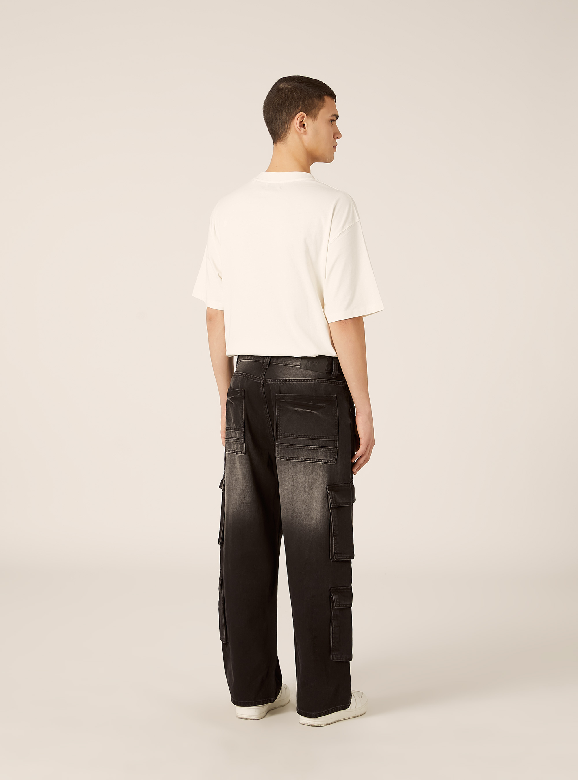 Jeans cargo, D000 BLACK