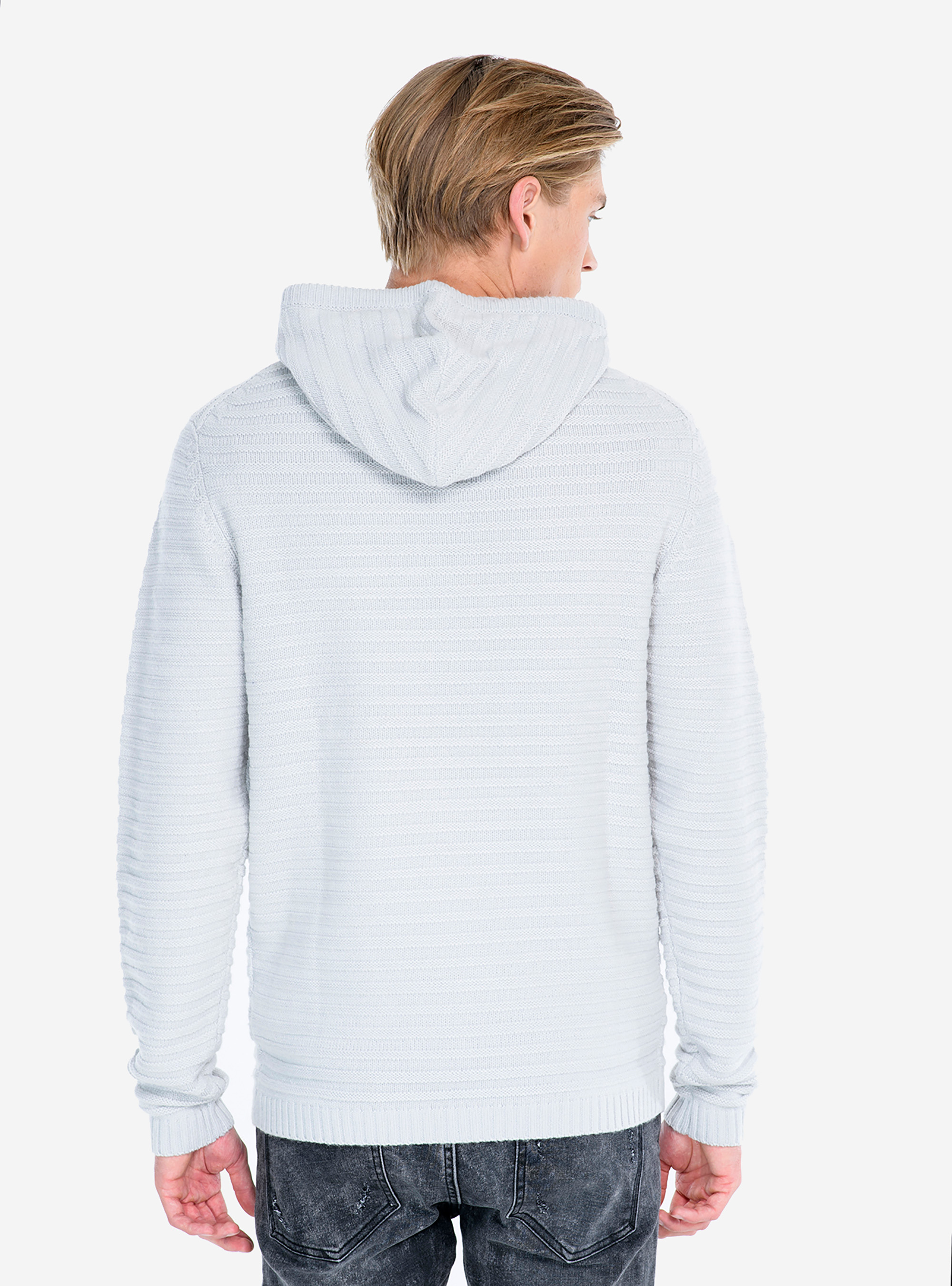 PULLOVER WITH HOOD, PEARL