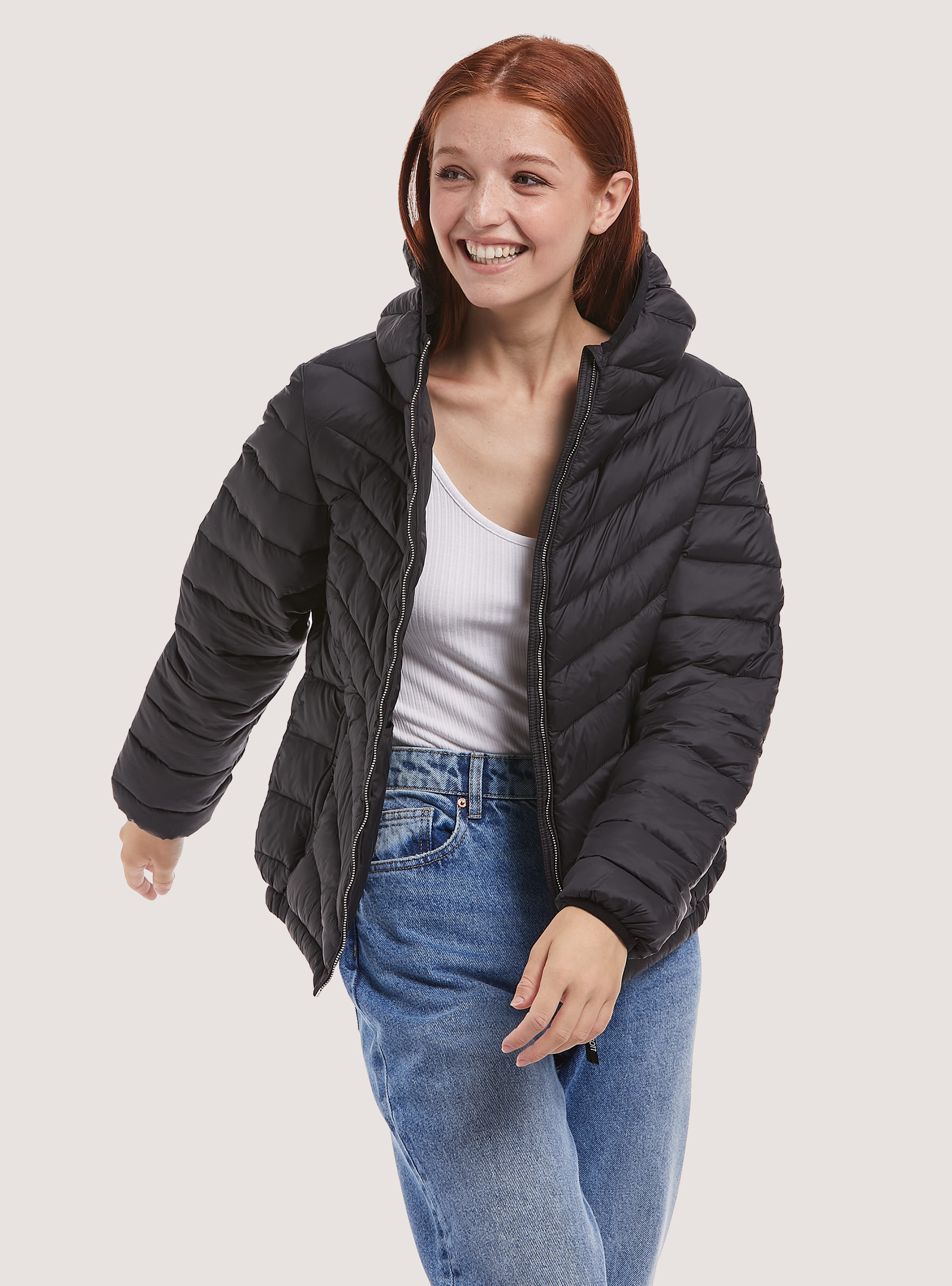 Chaqueta con acolchado reciclado, BK1 BLACK