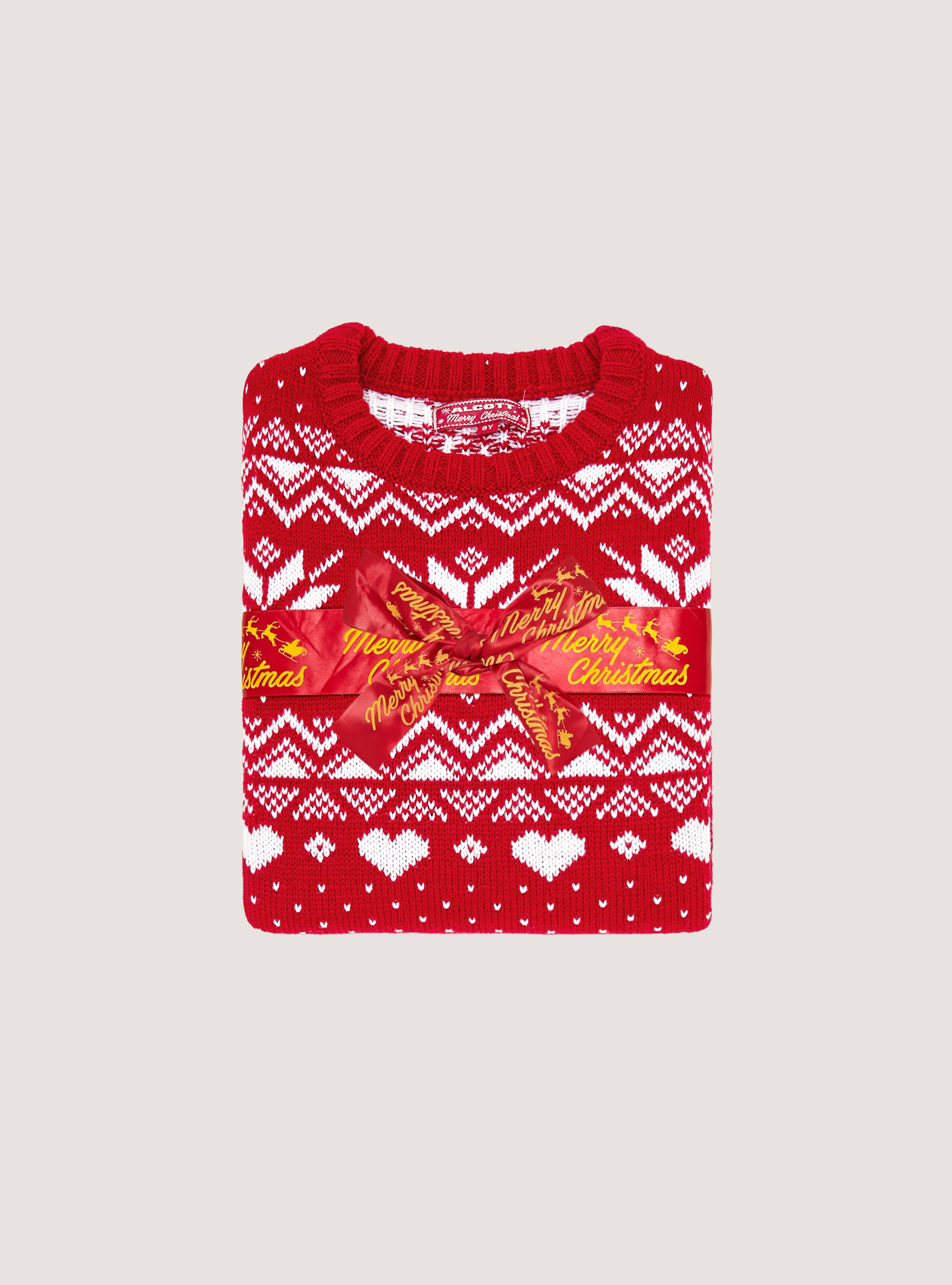 Christmas Family Collection Mini Me Pullover, RD2 RED MEDIUM