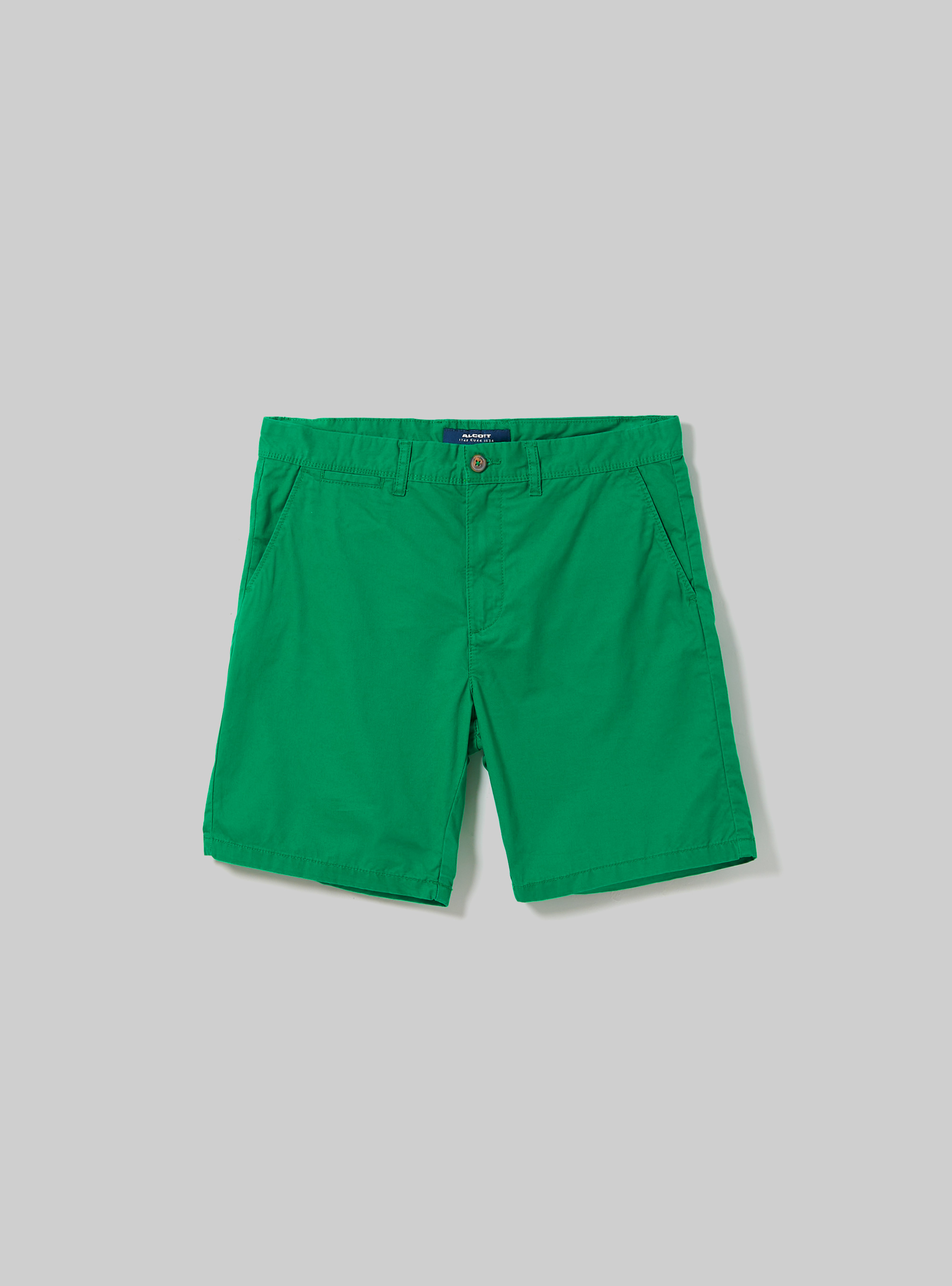 Plain twill Bermuda shorts, C607 GREEN