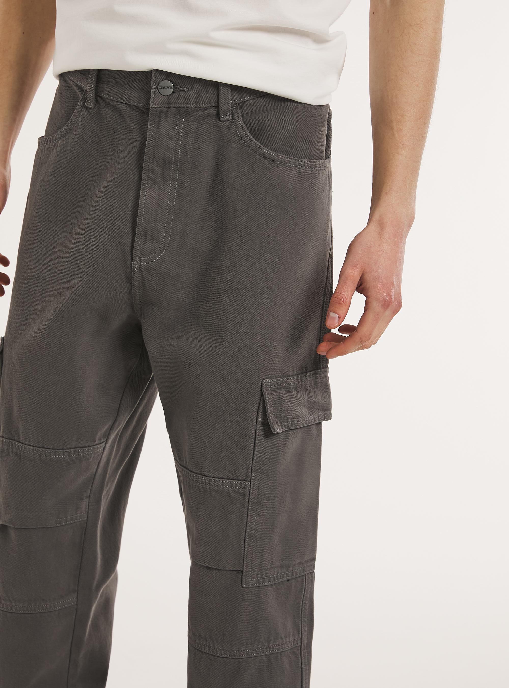 Cotton cargo trousers, GY2 GREY MEDIUM