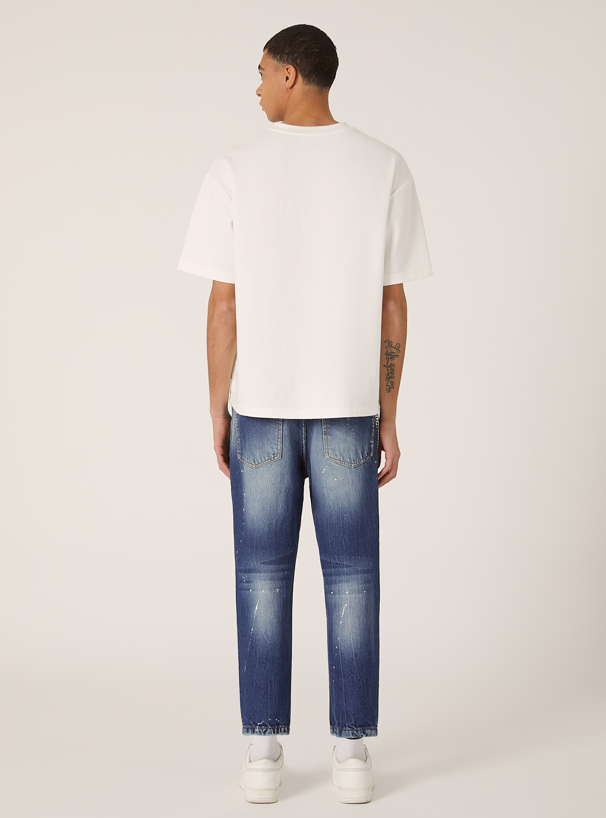 Jeans à coupe décontractée, D001 DEEP BLUE