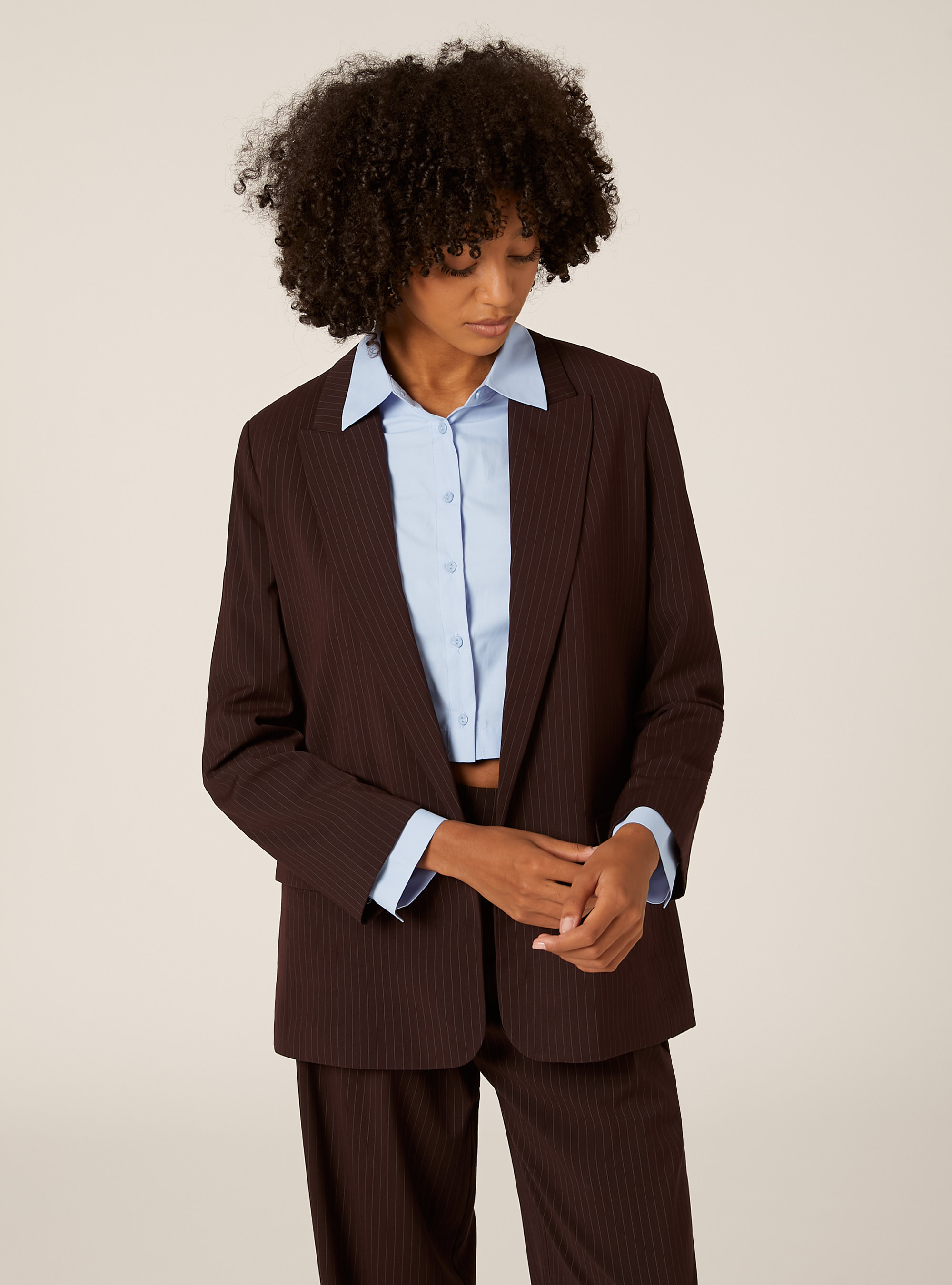 Blazer abierto de sastrería, BO1 BORDEAUX DARK