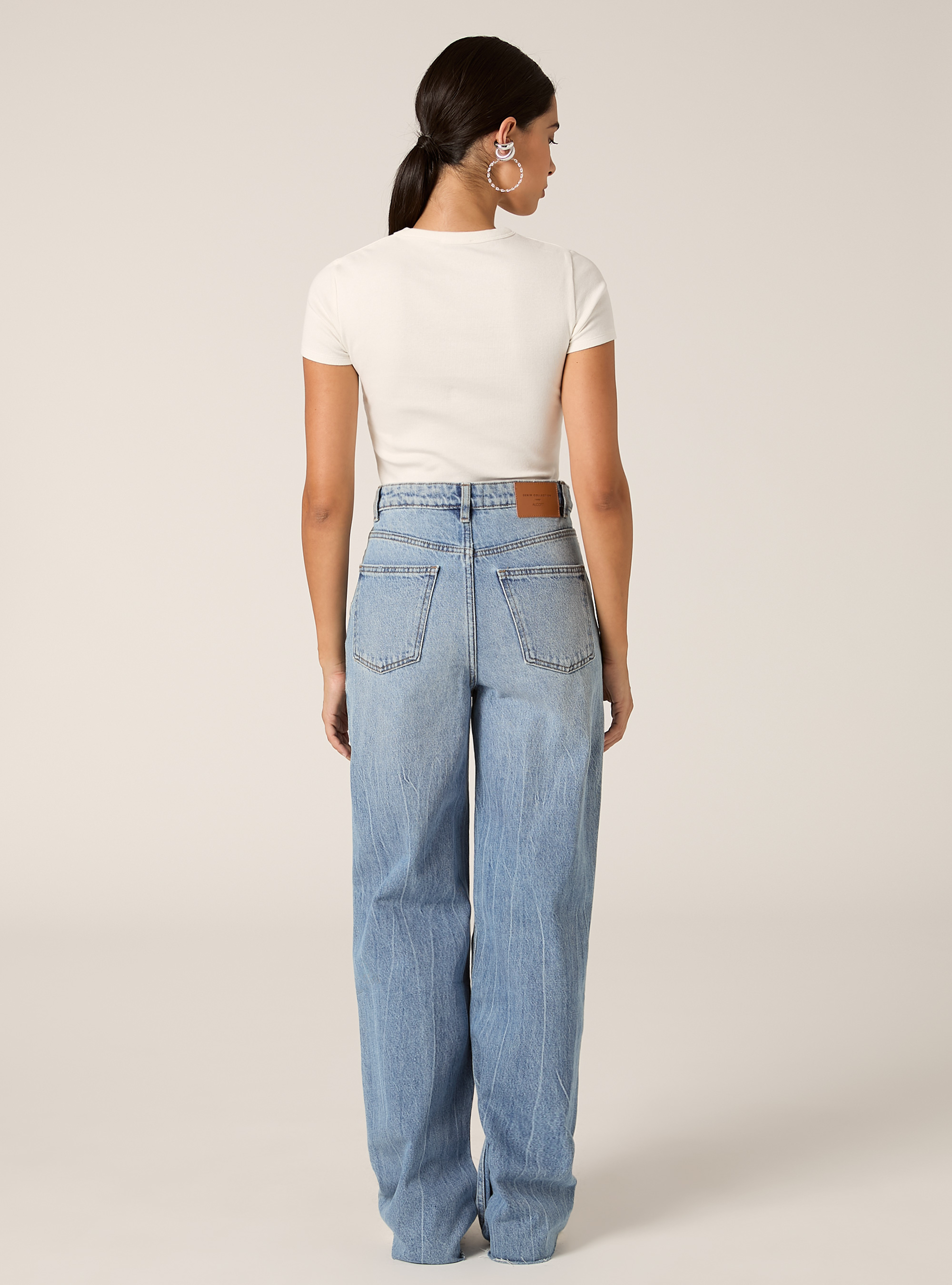 T-shirt court avec imprim&eacute; universitaire, WH1 OFF WHITE