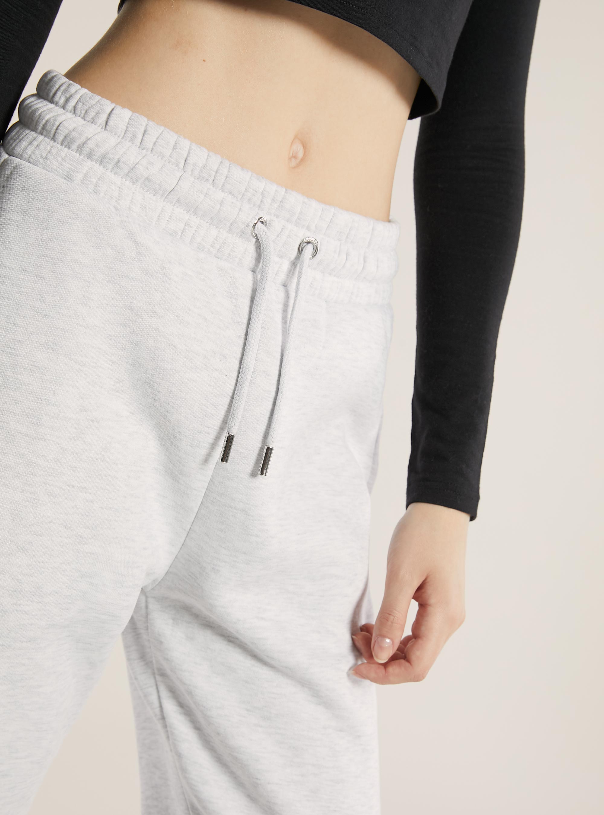 Plush jogger trousers, MGY3 GREY MEL LIGHT