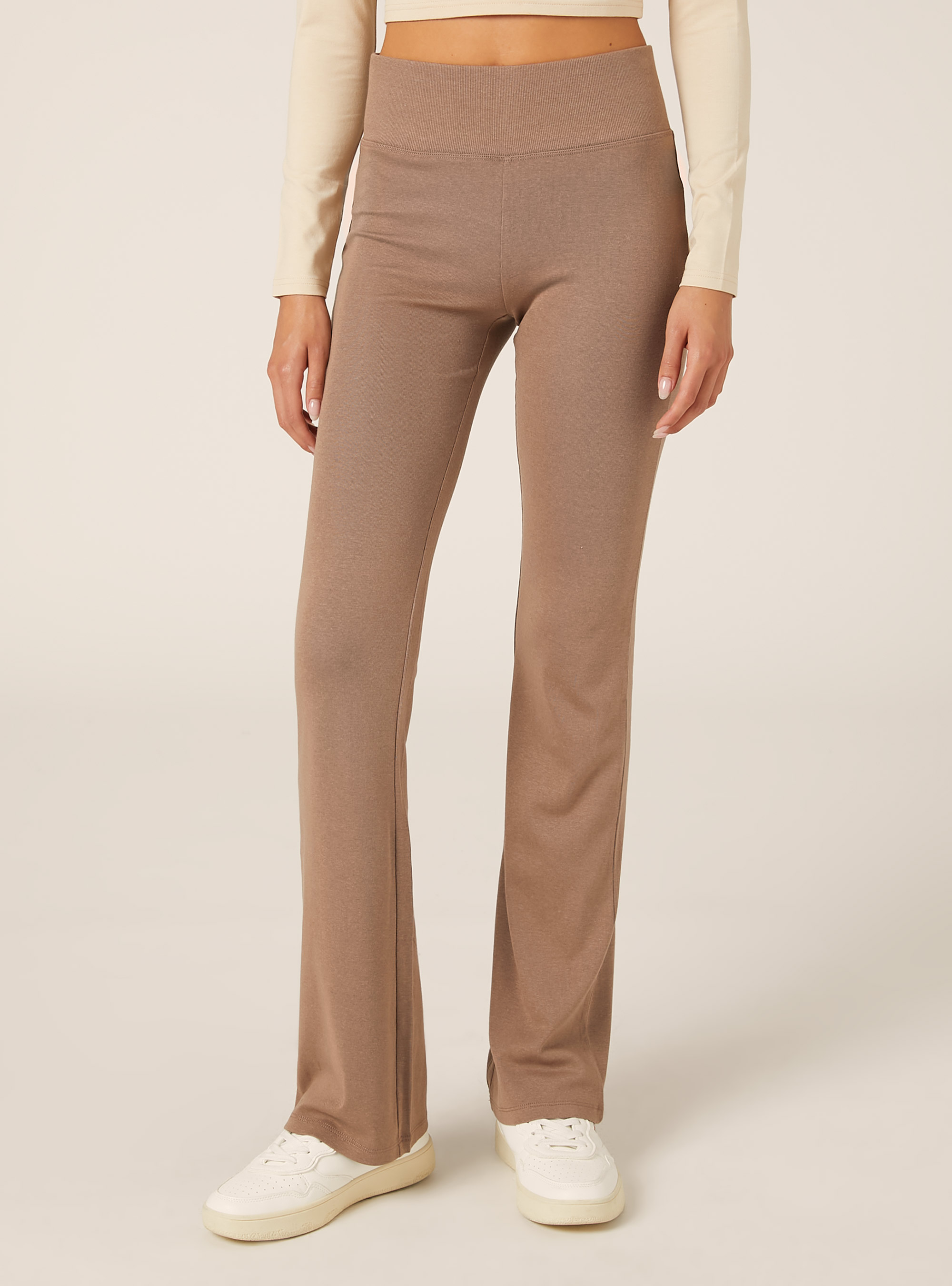 Flared leggings, BR3 BROWN LIGHT