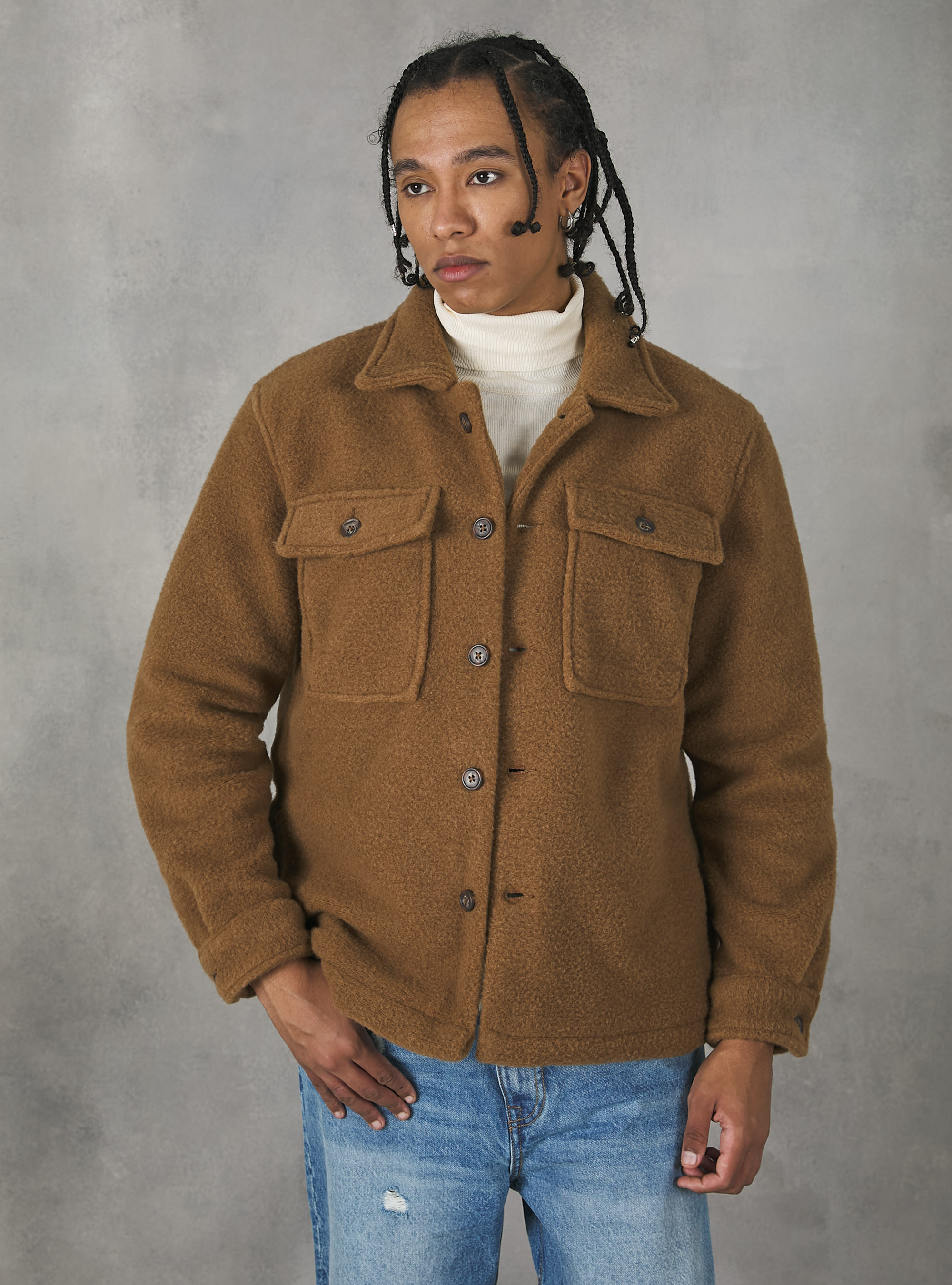 Veste de chemise avec grandes poches, TB2 TOBACCO MEDIUM