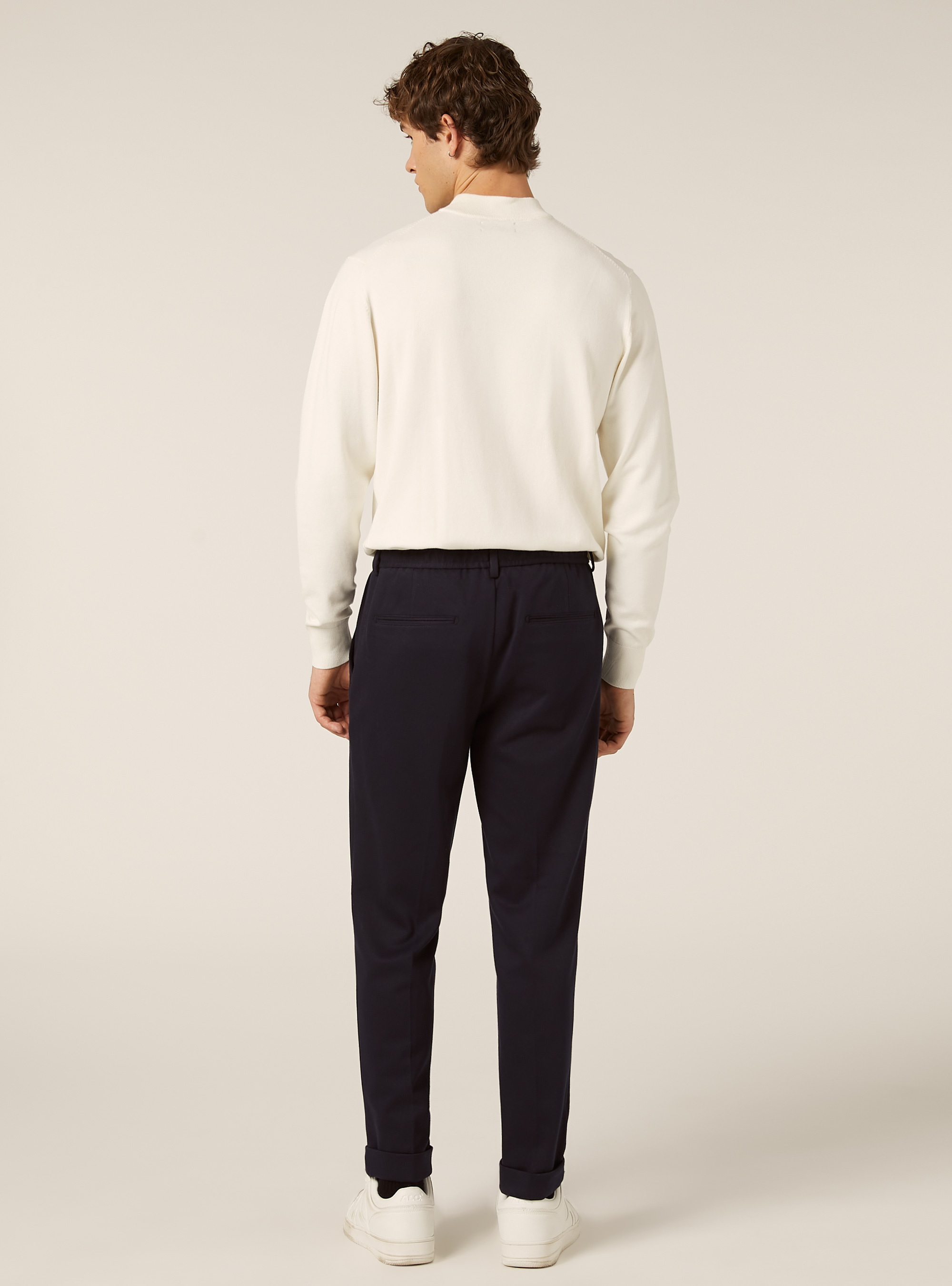 Pantalone jogger in jersy, NA2 NAVY MEDIUM