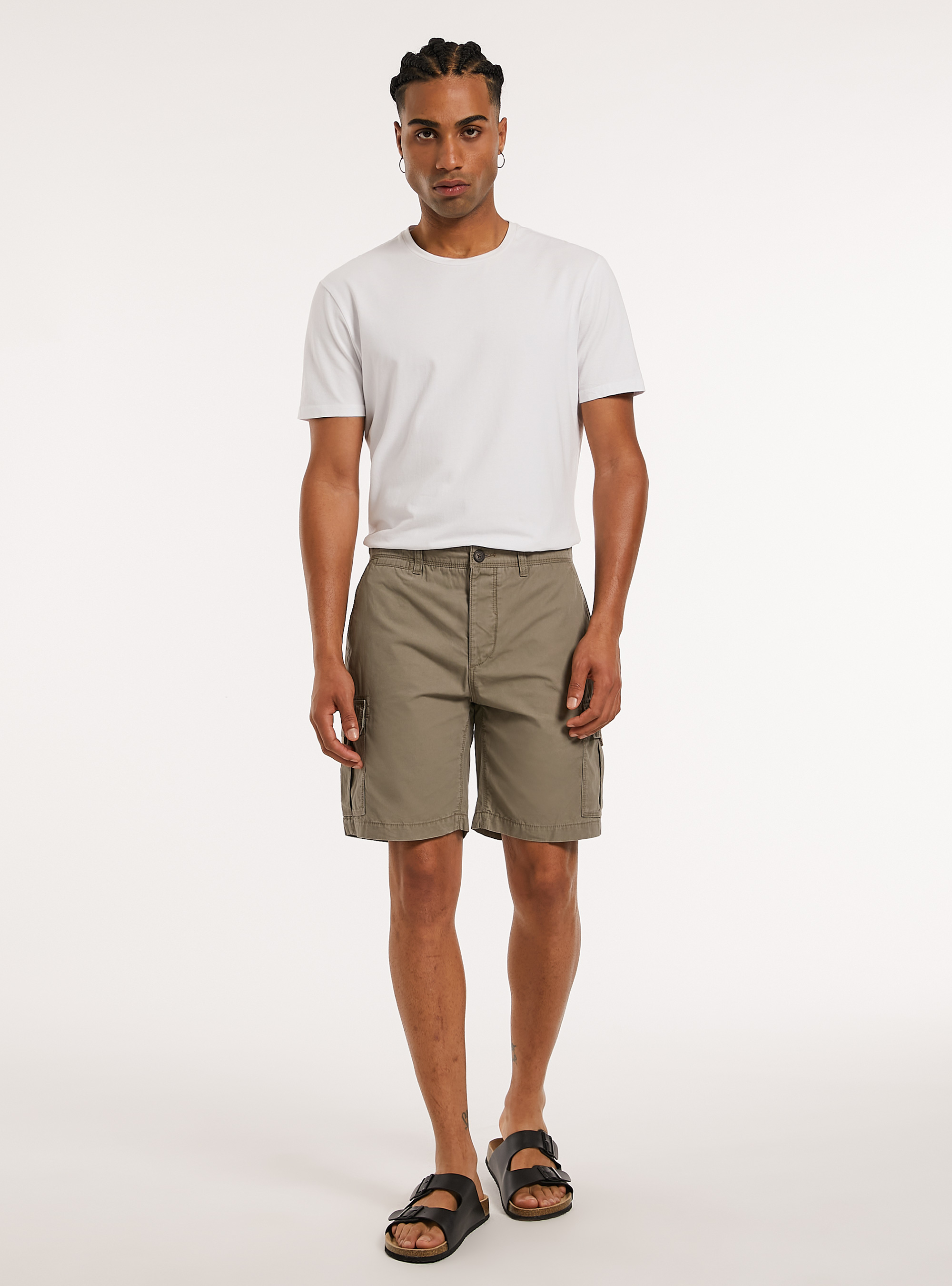 Cotton cargo bermuda shorts, BR2 BROWN MEDIUM
