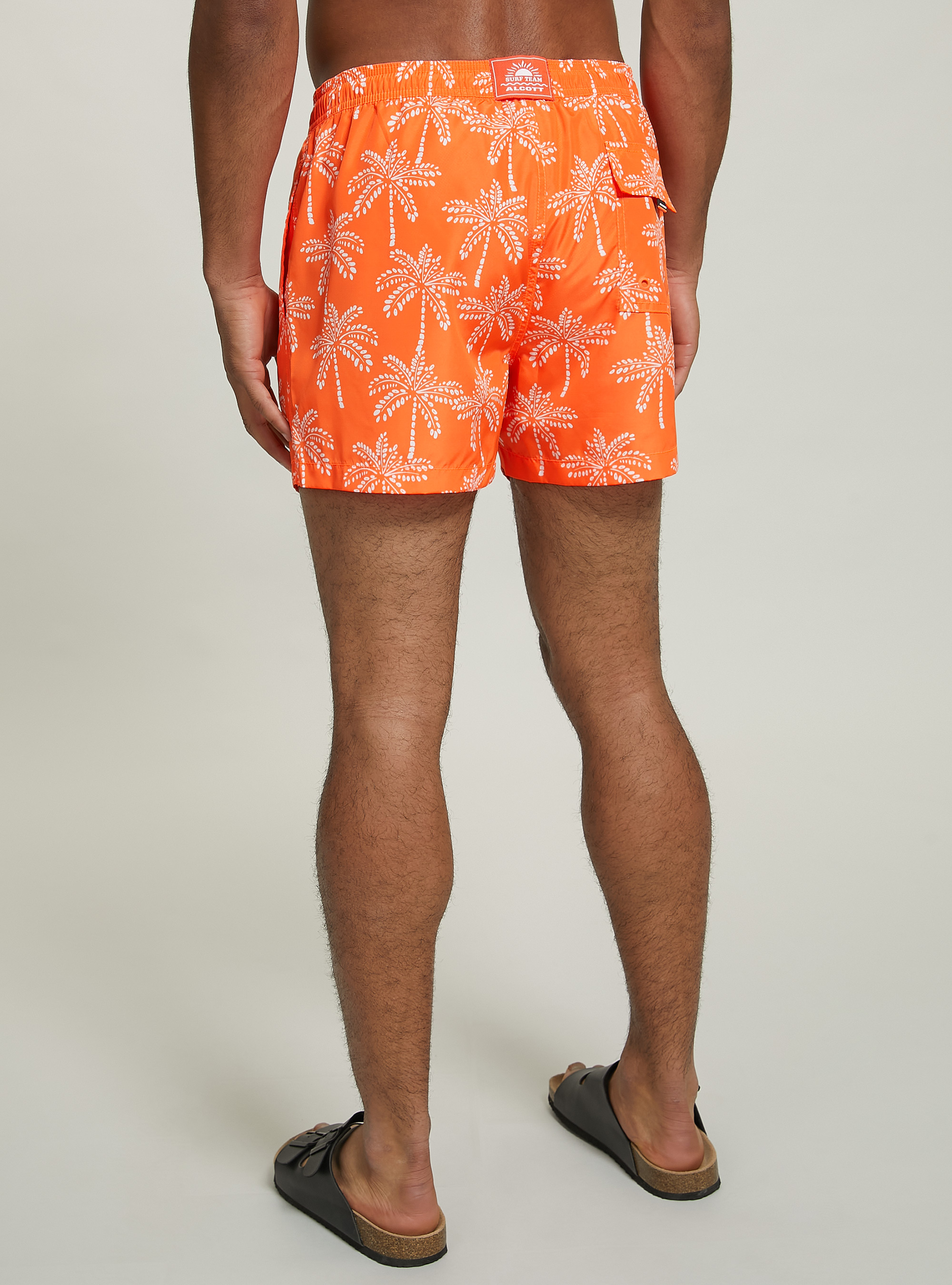 Printed swimming costume, PALM CORAL