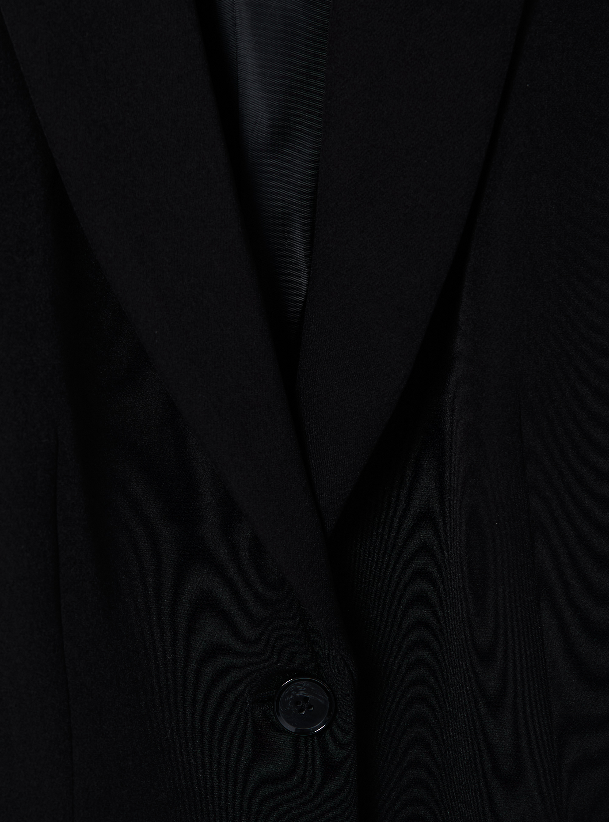 Plain-coloured single-breasted blazer, BK1 BLACK