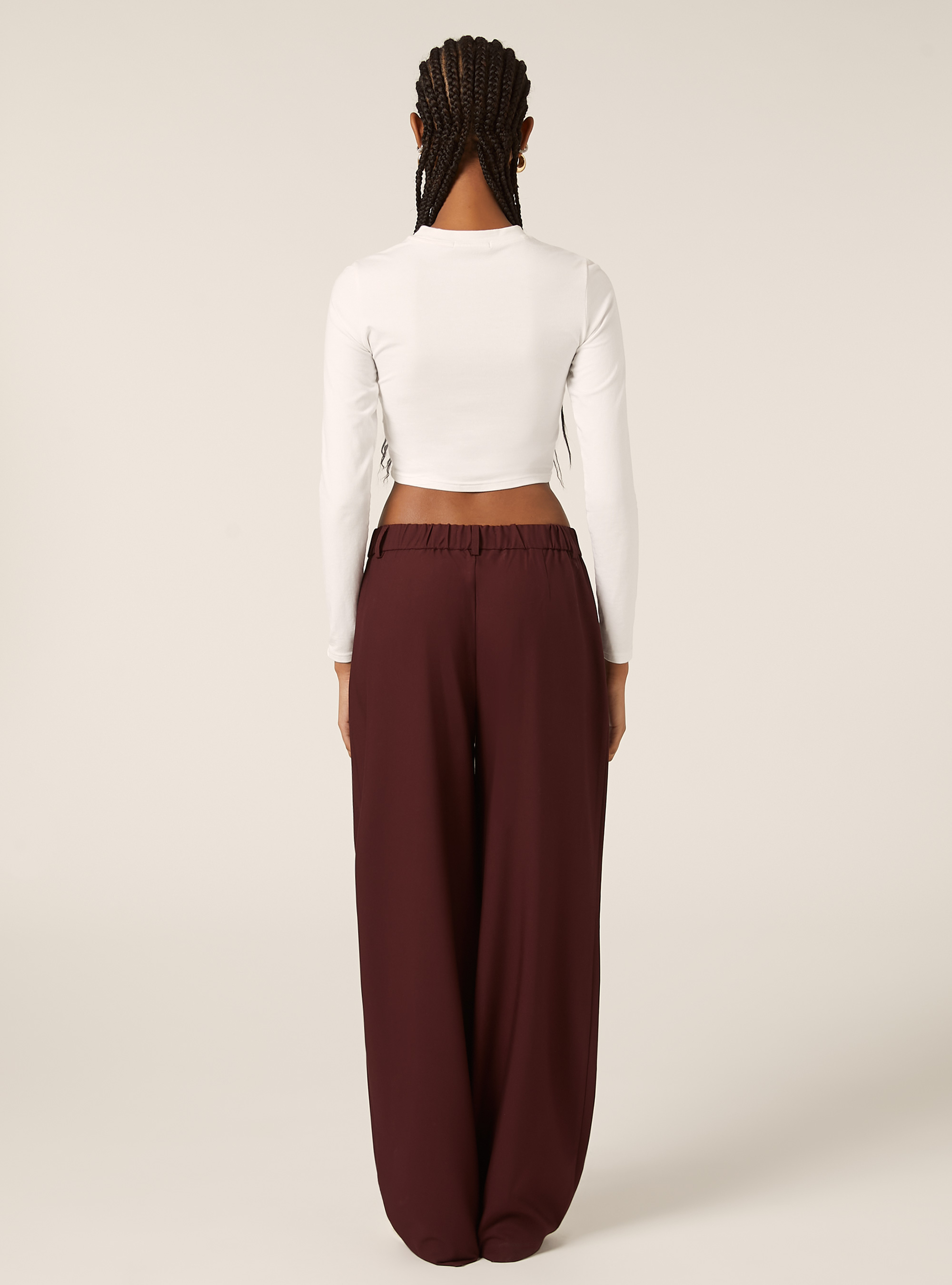 Tailored trousers with pleats, BO2 BORDEAUX MEDIUM