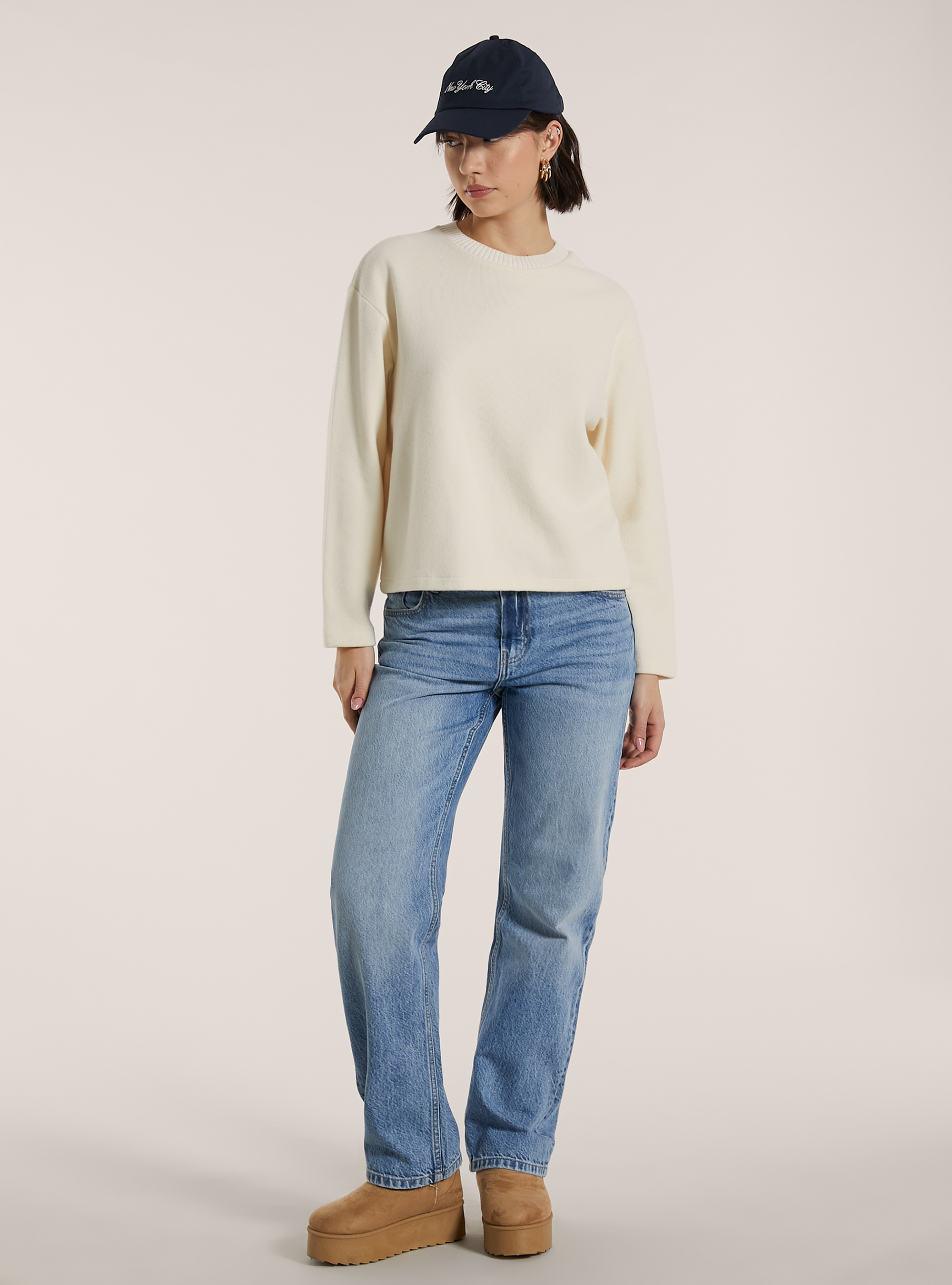 Pullover soft touch, WH1 OFF WHITE