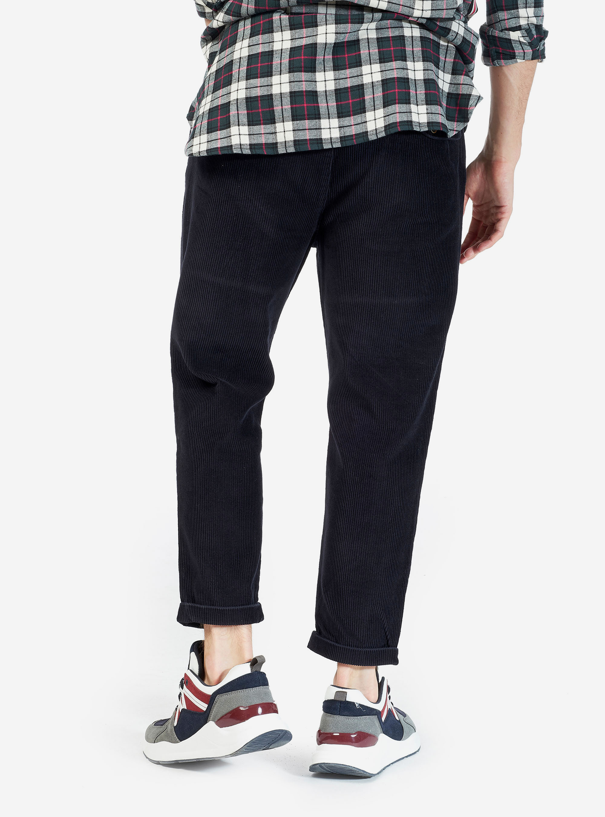 VELVET TROUSERS, BLUE NAVY