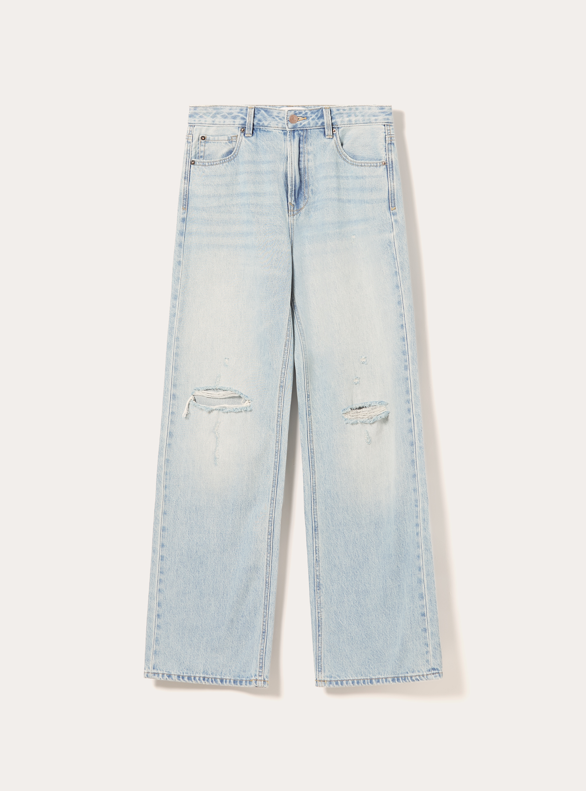 Straight wide fit jeans, D004 MEDIUM LIGHT BLUE