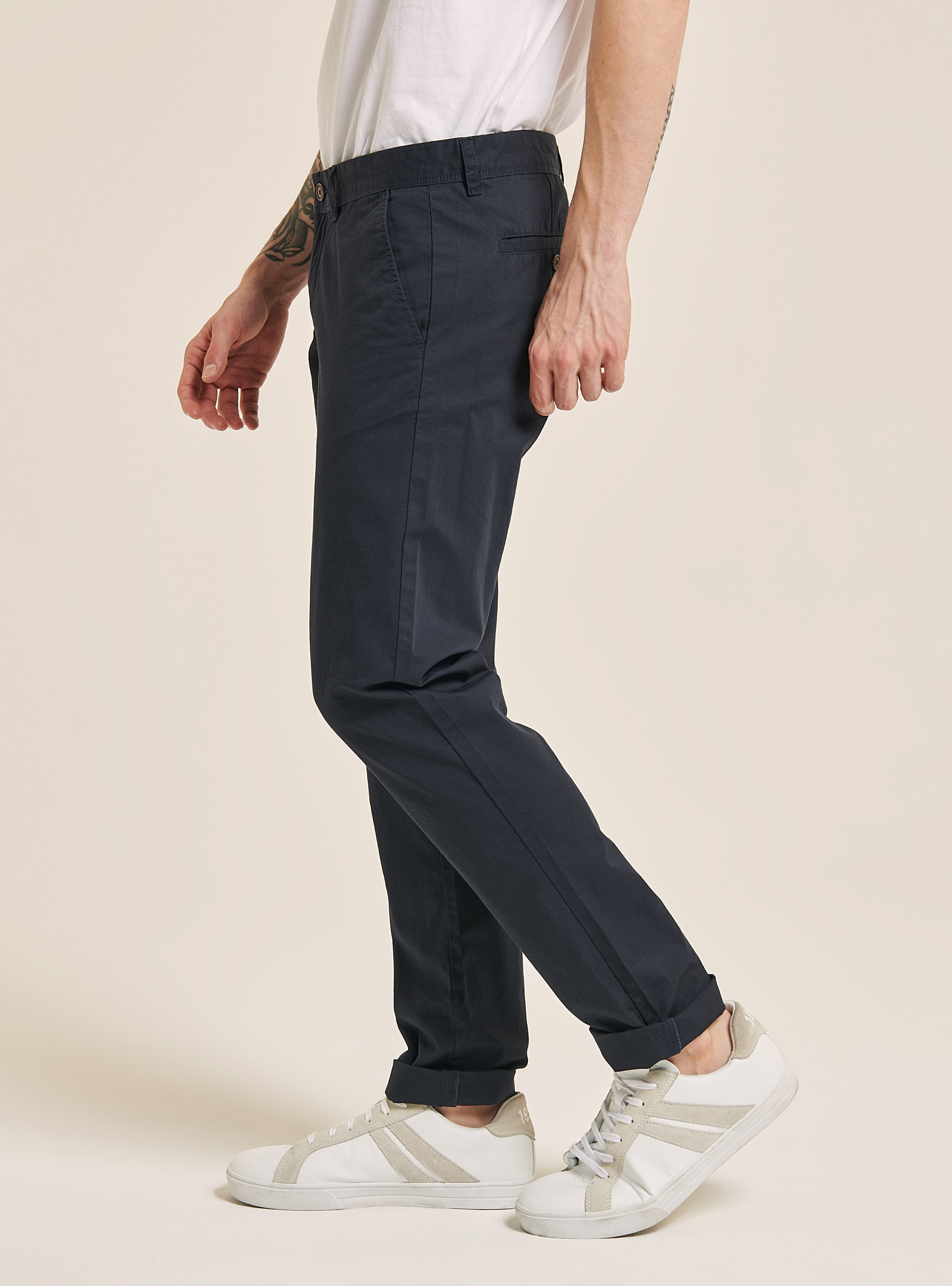 Twill chinos, C2222 NAVY