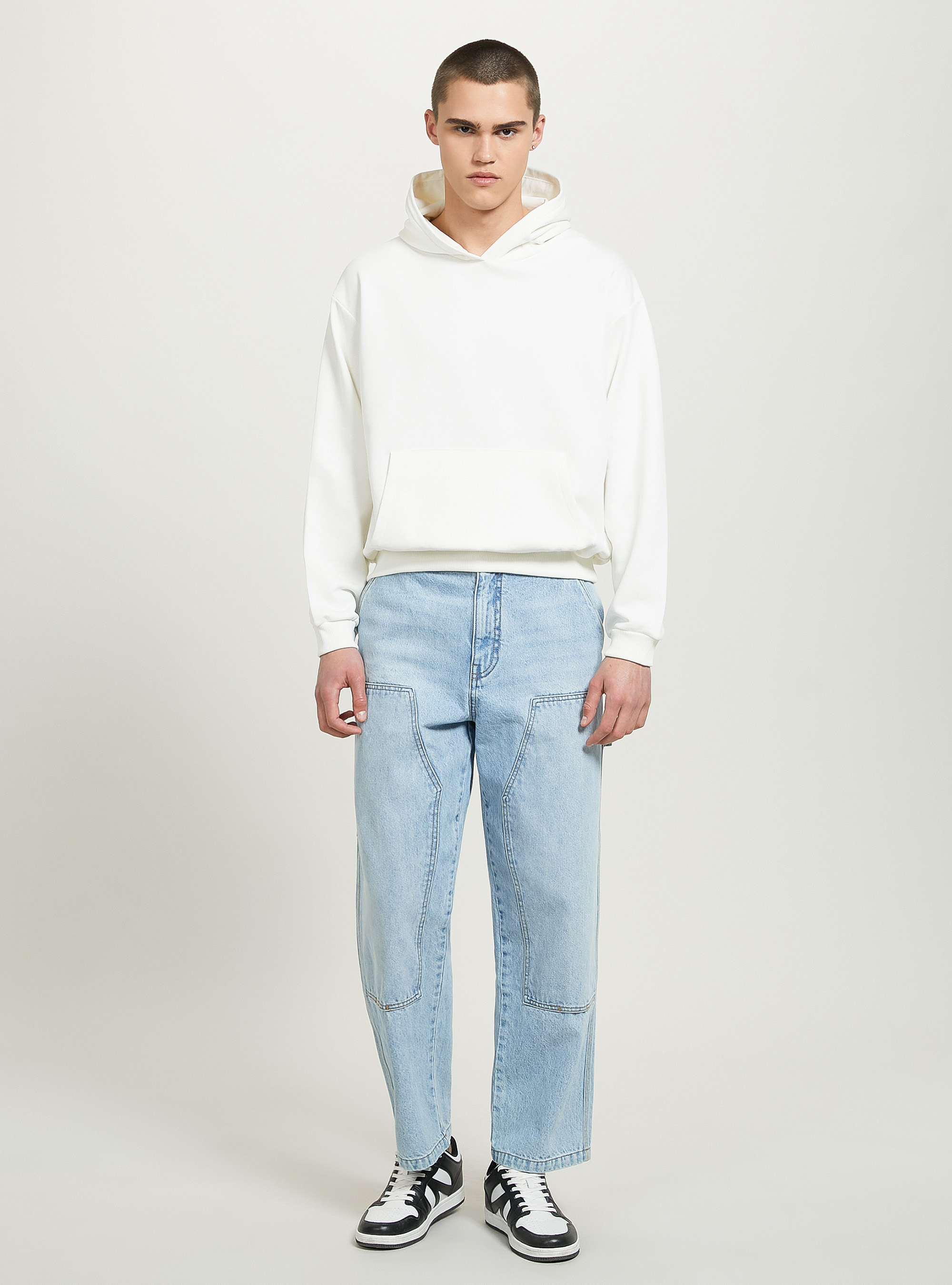 Boxy fit hoodie, WH2 WHITE