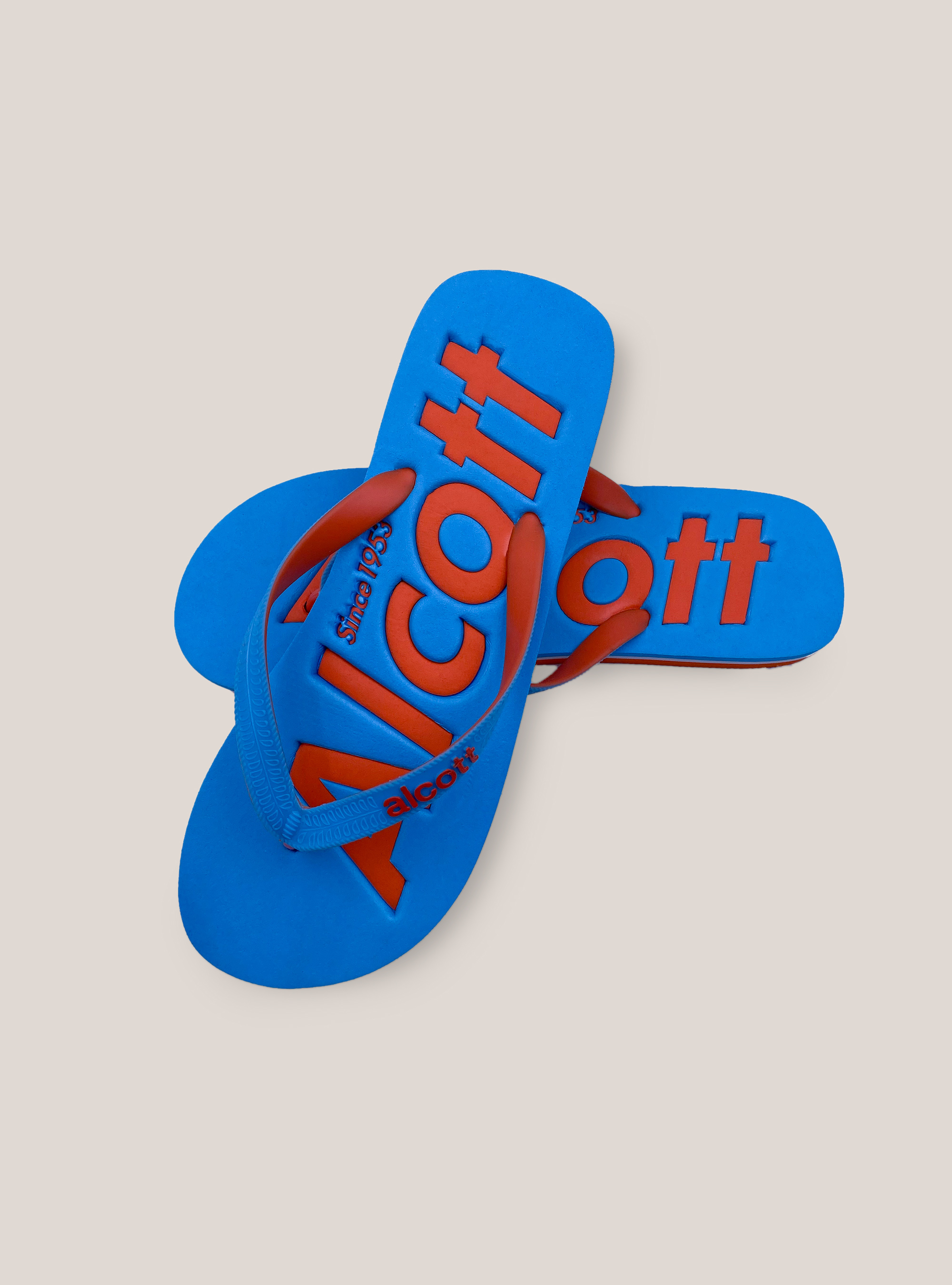 Infradito con logo, C257 TURQUOISE