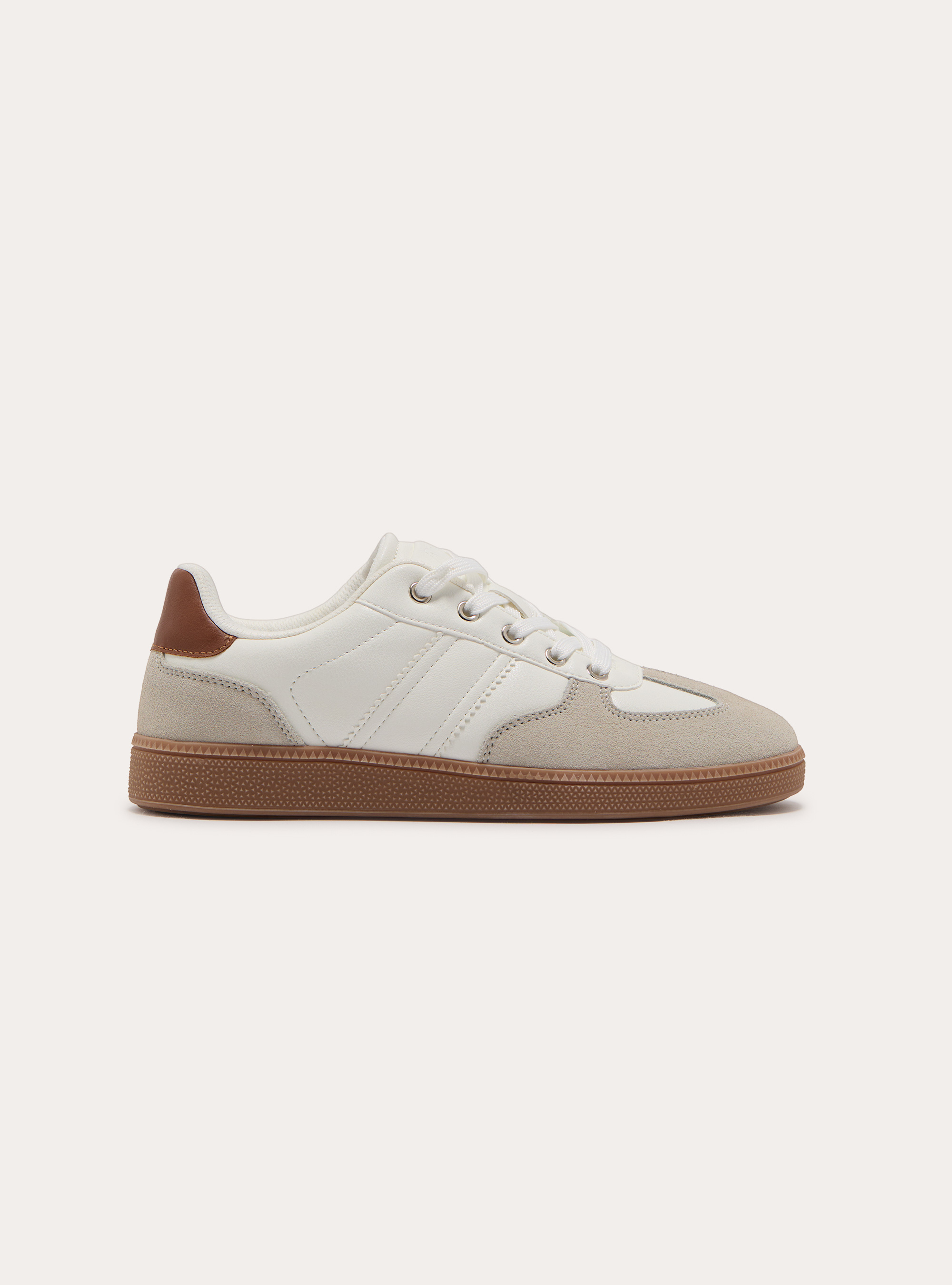 Sneakers con dettagli in suede, WH1 OFF WHITE