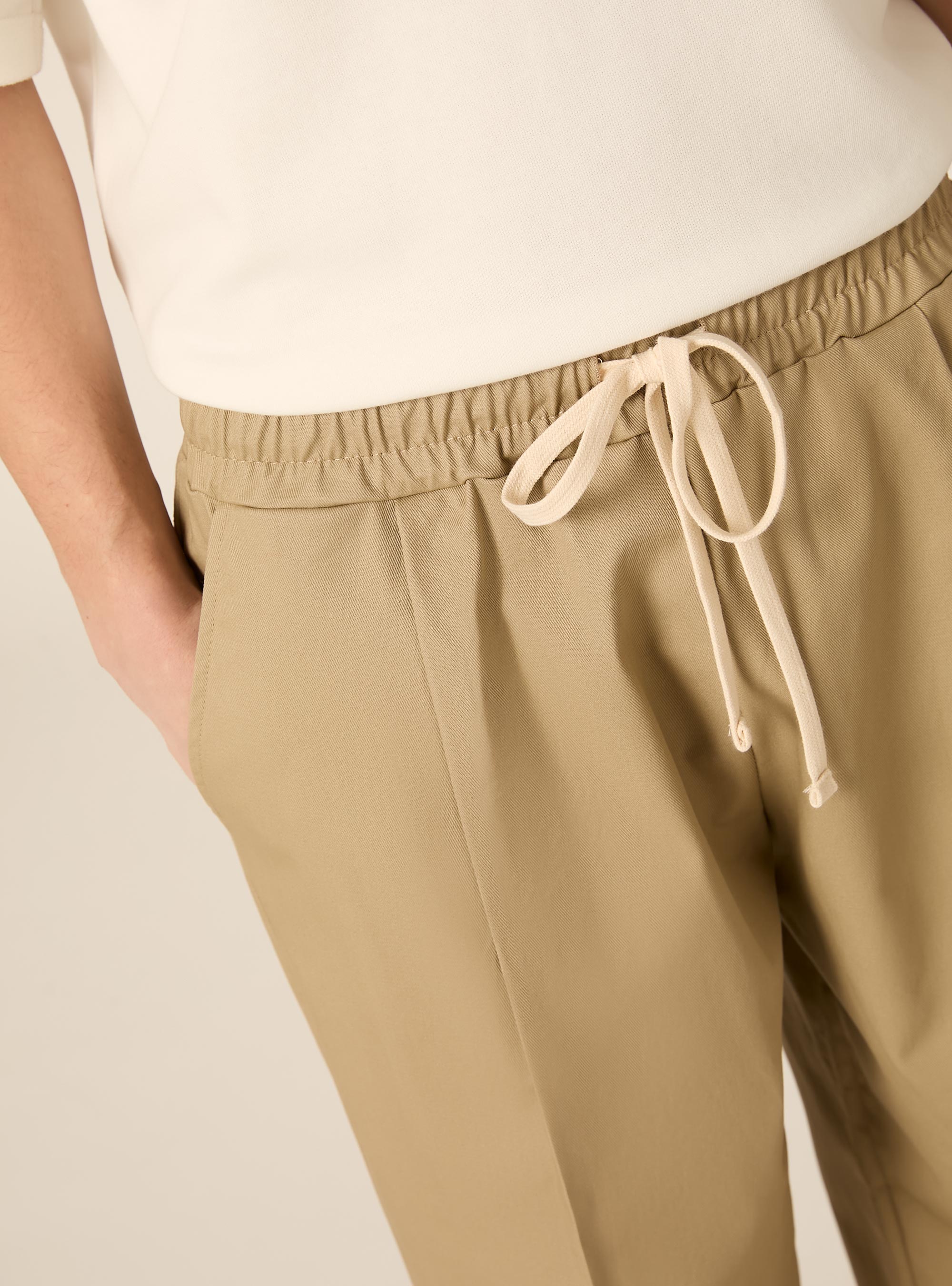 Pantaloni balloon fit, BG2 BEIGE MEDIUM