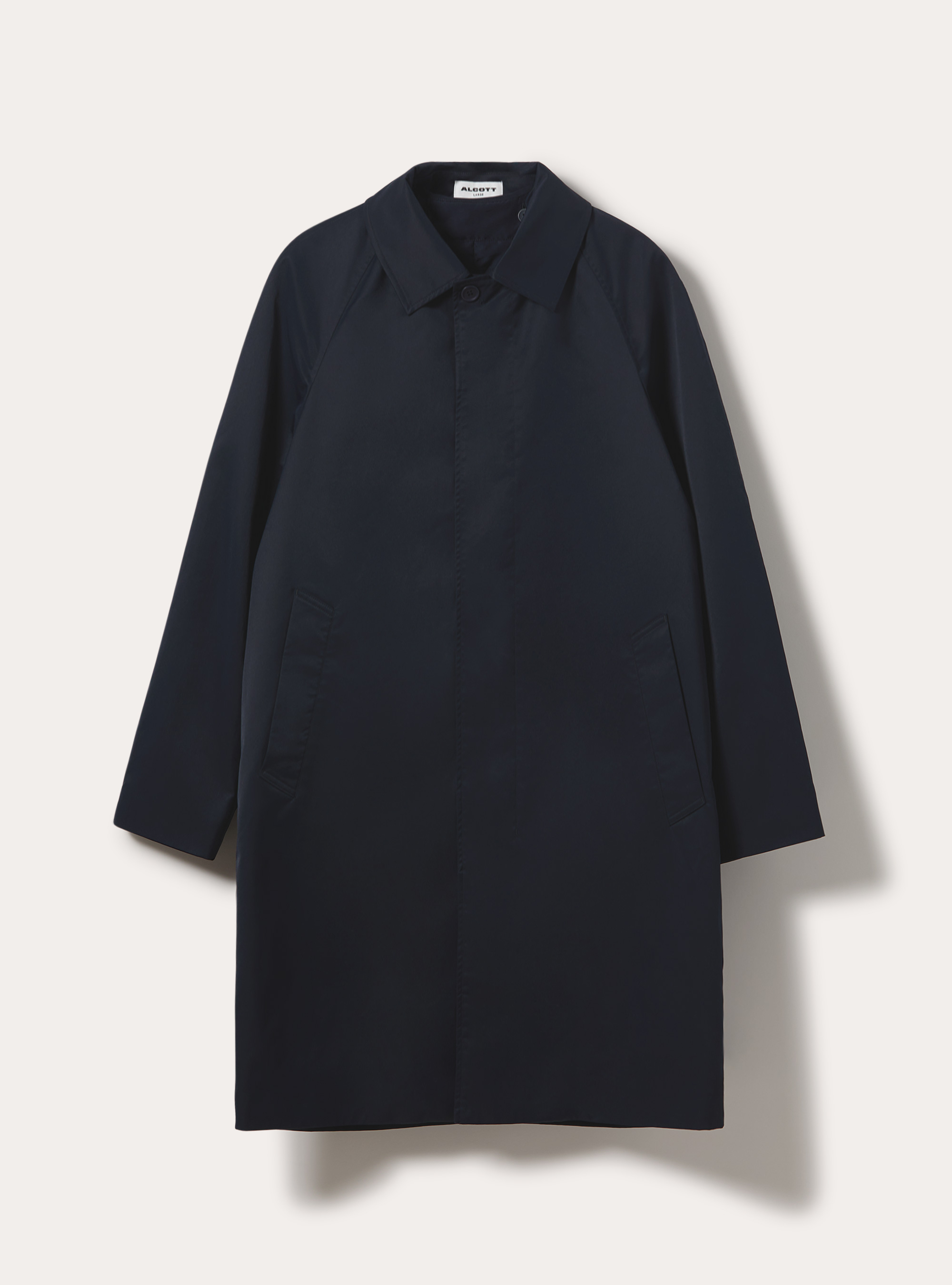 Mid length single breasted trench coat, NA1 NAVY DARK