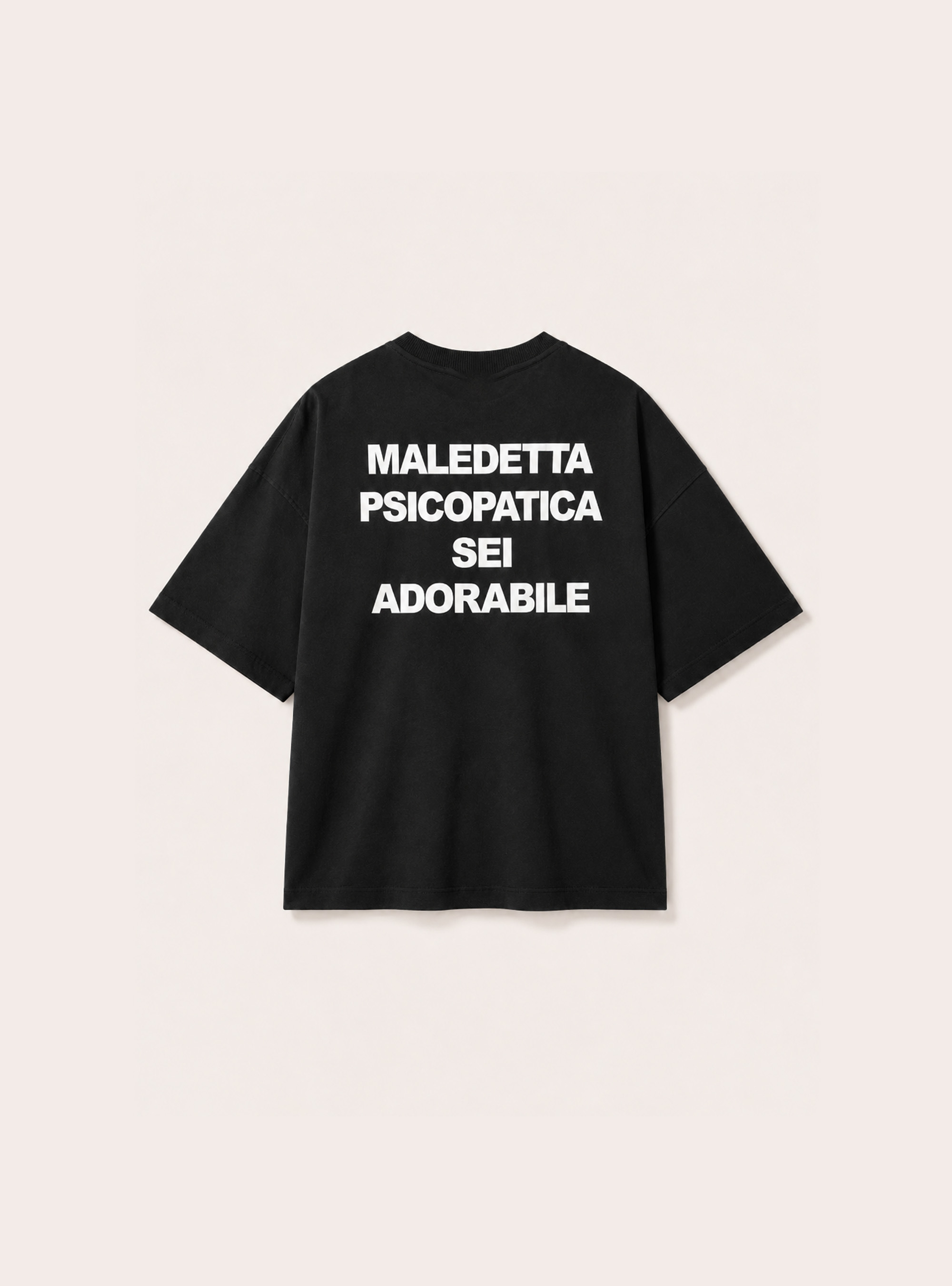 Lettering Print T-Shirt, BK1 BLACK