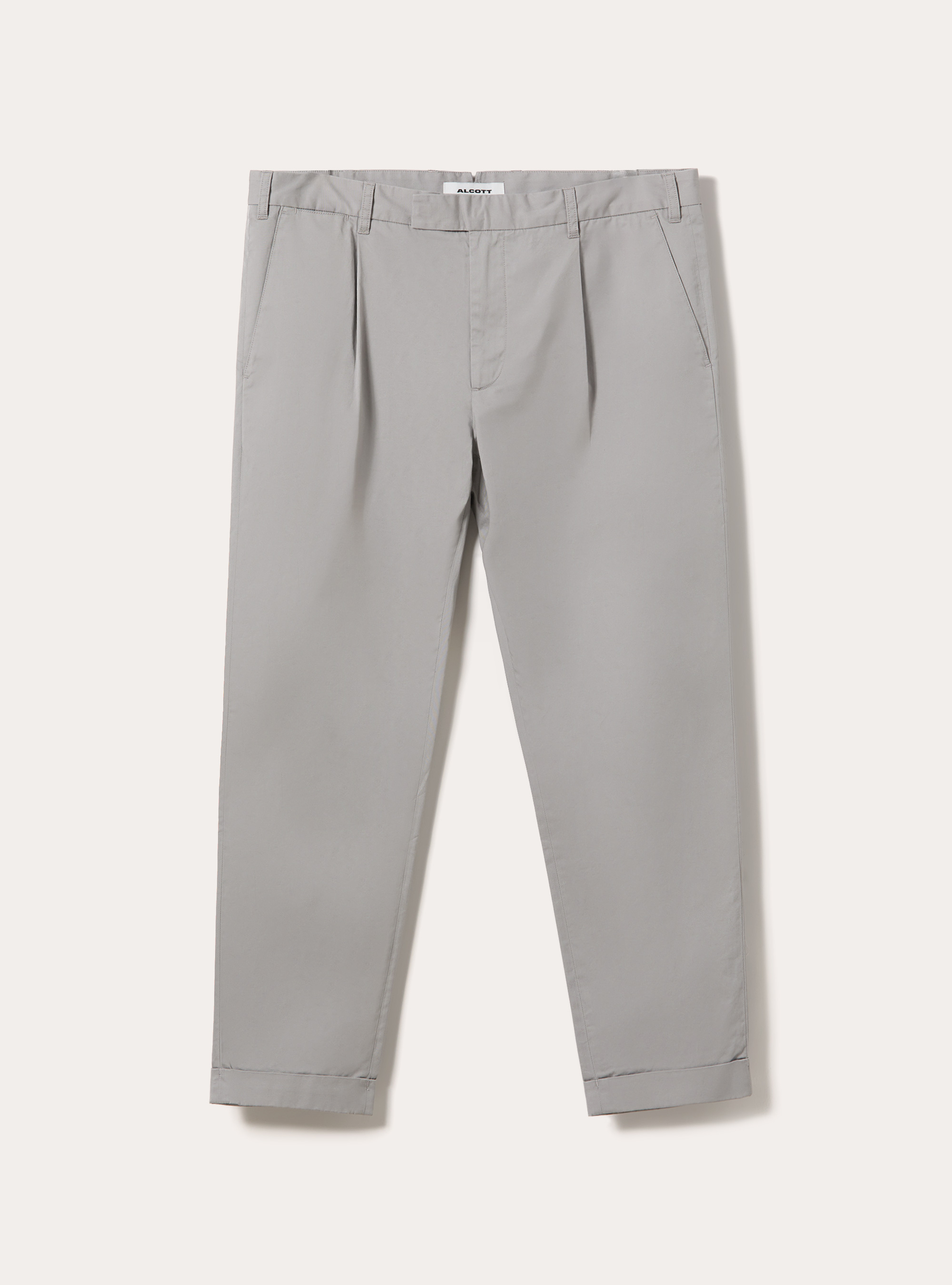 Pantaloni chino slim fit in twill, GY3 GREY LIGHT