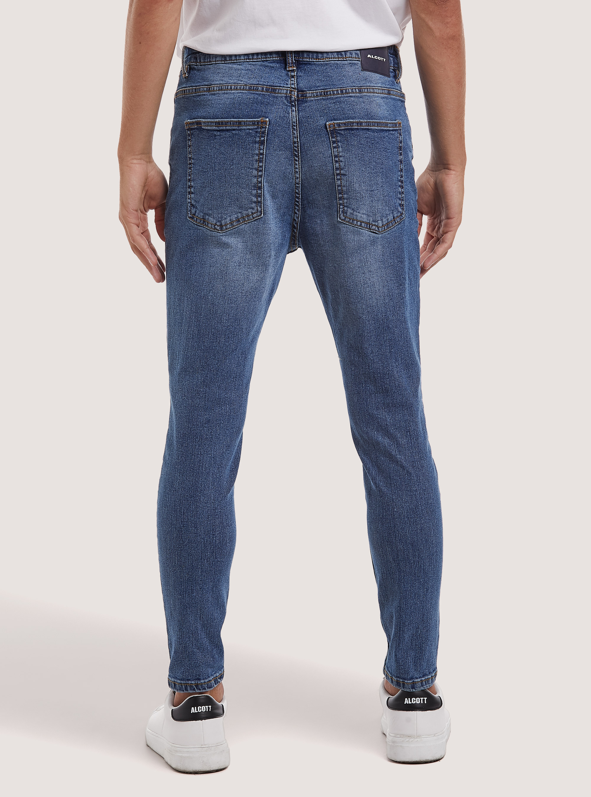 Pantalones vaqueros Stretch denim carrot fit, D005 LIGHT BLUE